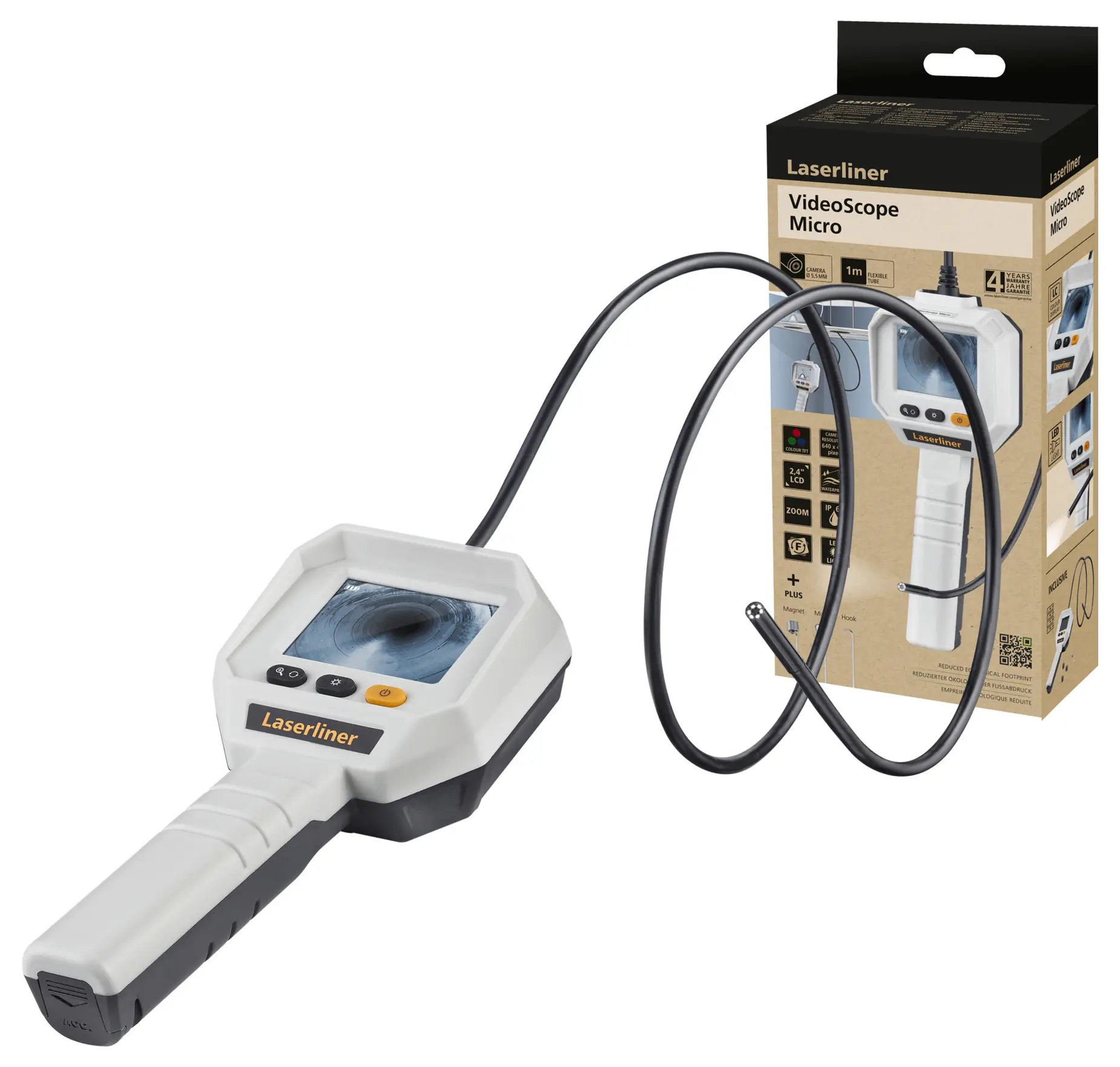 Инспекционная камера Laserliner VideoScope Micro 082.259E, 5,5 мм x 1 м, 640 x 480 пикселей, IP67