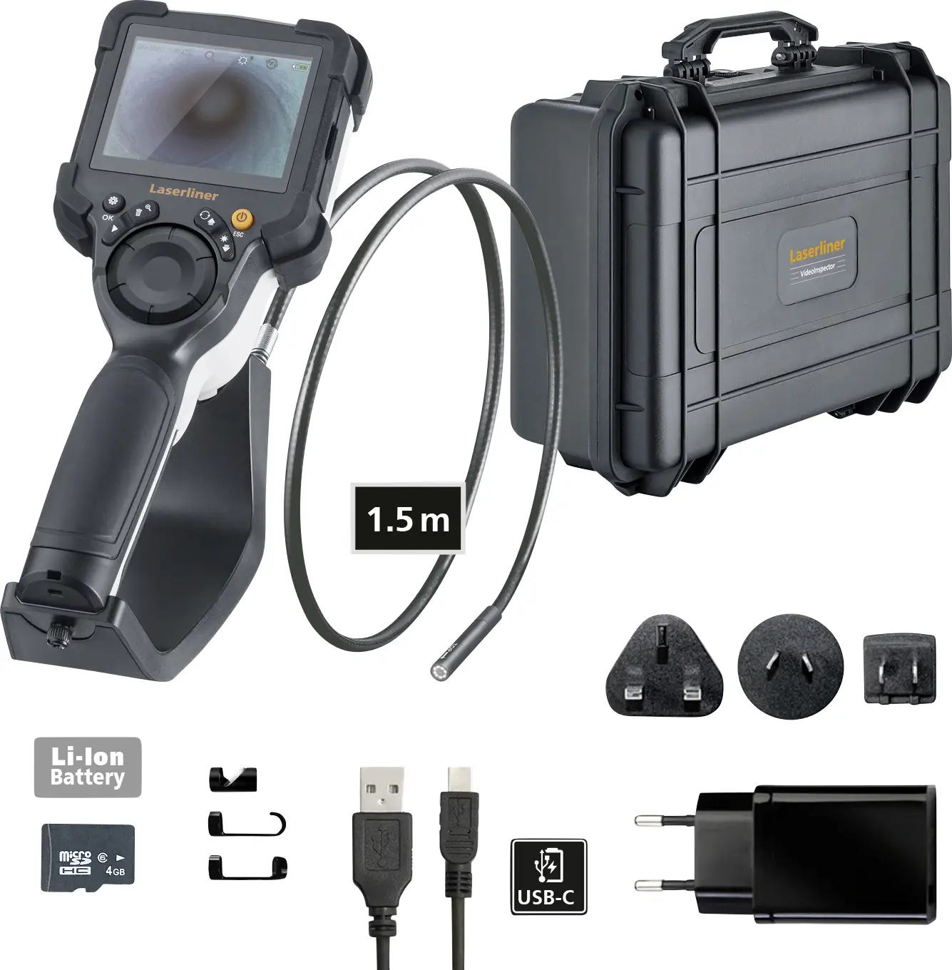 Інспекційна камера Laserliner VideoInspector 082.233A, 7,9 мм x 1,5 м, 1280 x 720 пікселів