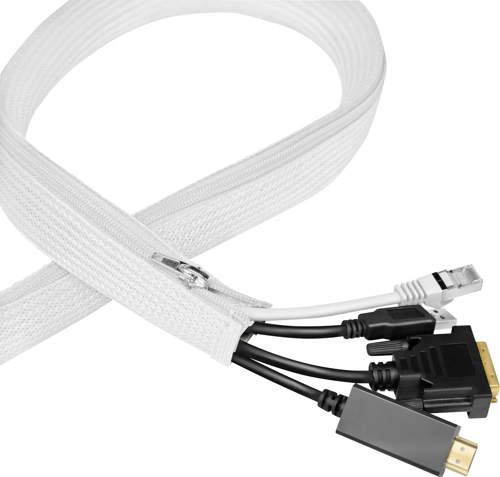 LogiLink KAB0090 KAB0090 Кабельный шланг 20 мм (макс.) белый 5 м