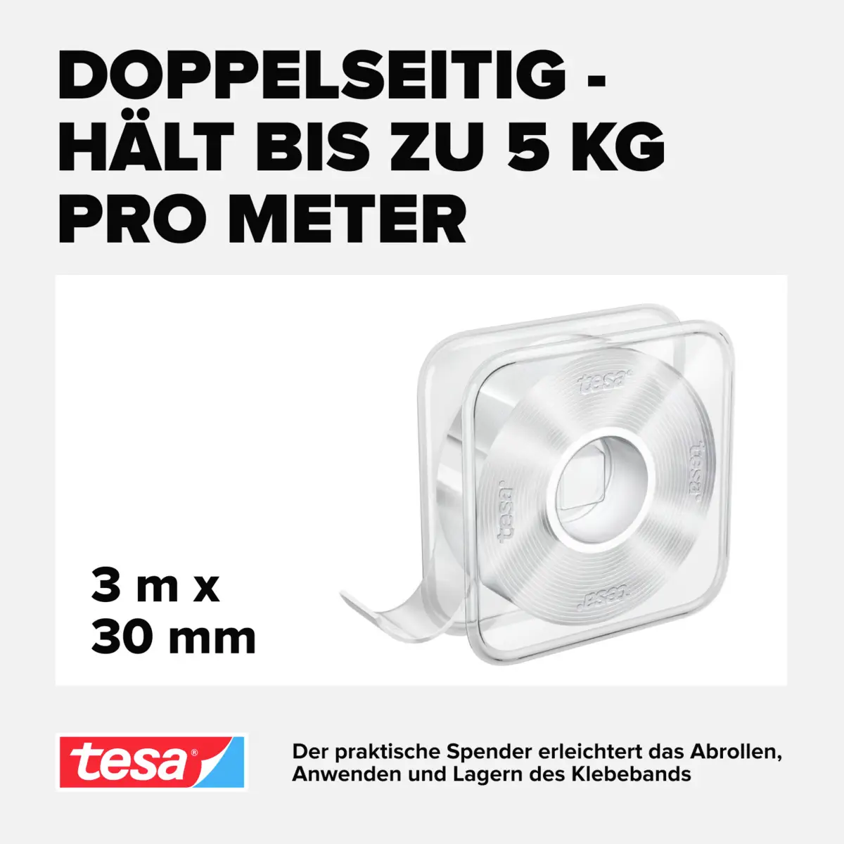 Двосторонній скотч tesa 55810-00000-00 Нанострічка (Д x Ш) 3 м x 30 мм 3 м 1 шт.