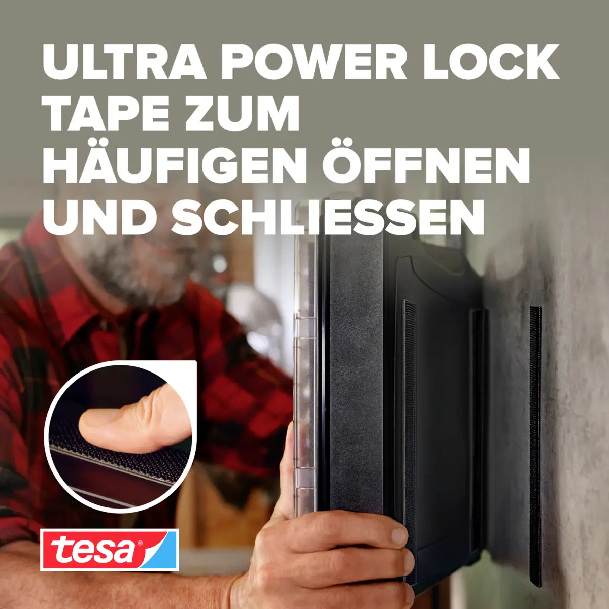 Стрічка-липучка tesa Ultra Power Lock 55233-00002-00, 20 кг, (Д x Ш) 1 м x 25 мм, 1 шт.