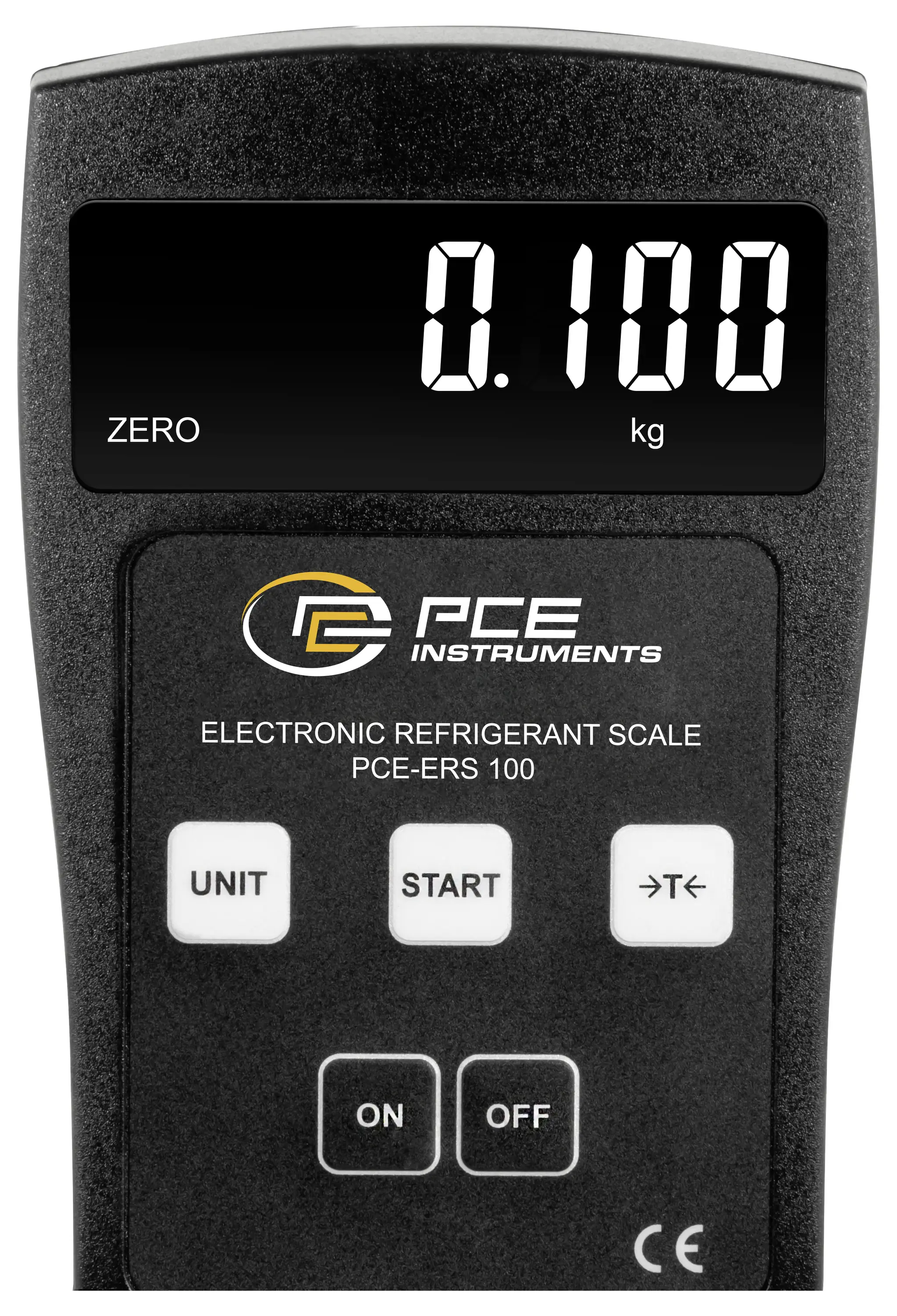 Весы для измерения хладагента PCE Instruments PCE-ERS 100. Диапазон измерения: макс. 100 кг. Шкала делений: 10 г. Батарея: черная.