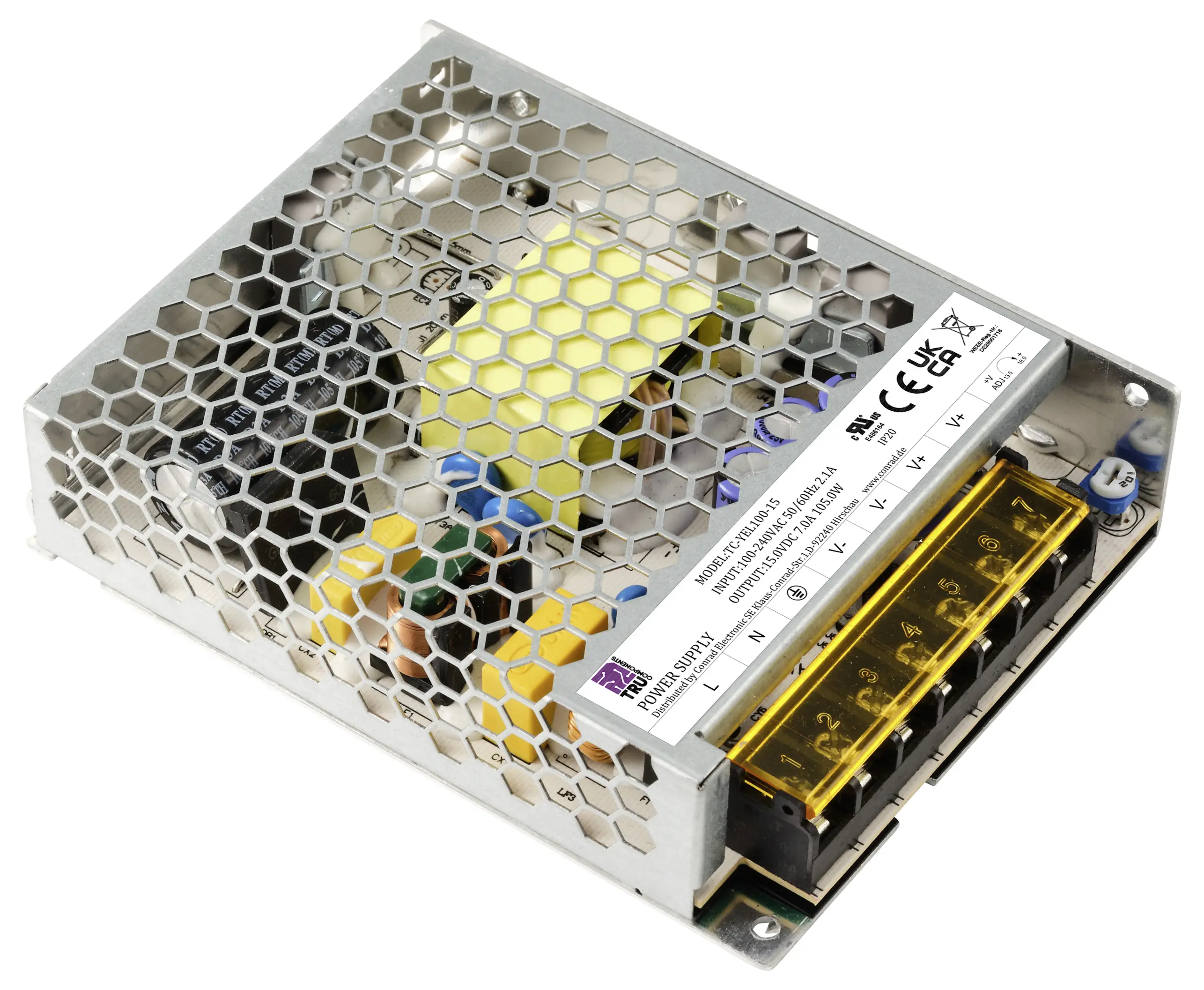 Блок питания TRU COMPONENTS TC-13496744 / Блок питания 15 В/постоянный ток 7 А 105 Вт