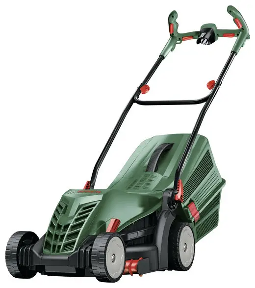 Электрическая газонокосилка Bosch Home and Garden UniversalRotak 34-405 с регулируемой высотой скашивания, мощностью 1300 Вт и мак