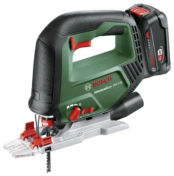Аккумуляторная лобзиковая пила Bosch Home and Garden AdvancedSaw 18V-140 0603013003, в комплекте с аккумулятором 18,0 В 2,0 Ач. Ко