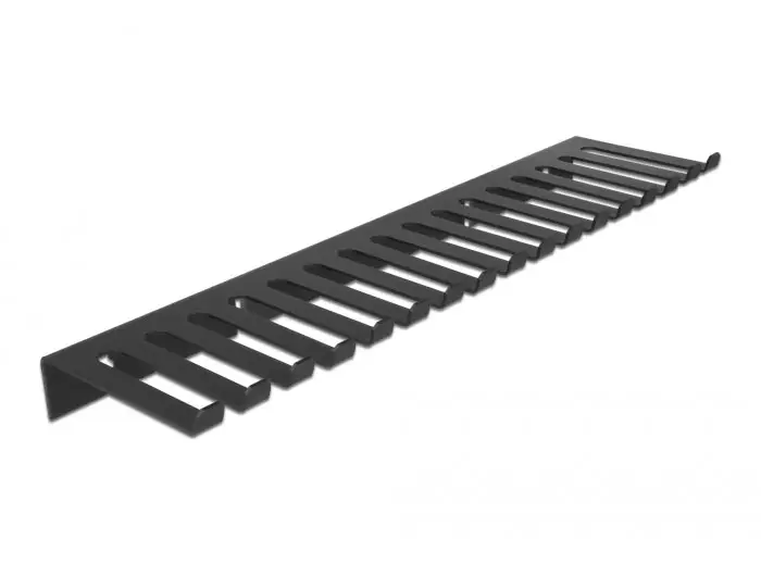 Металлические зажимы для крепления кабеля Delock, черные (Д x Ш x В) 32,5 см x 90 мм x 25 мм, 1 шт., артикул 66728.