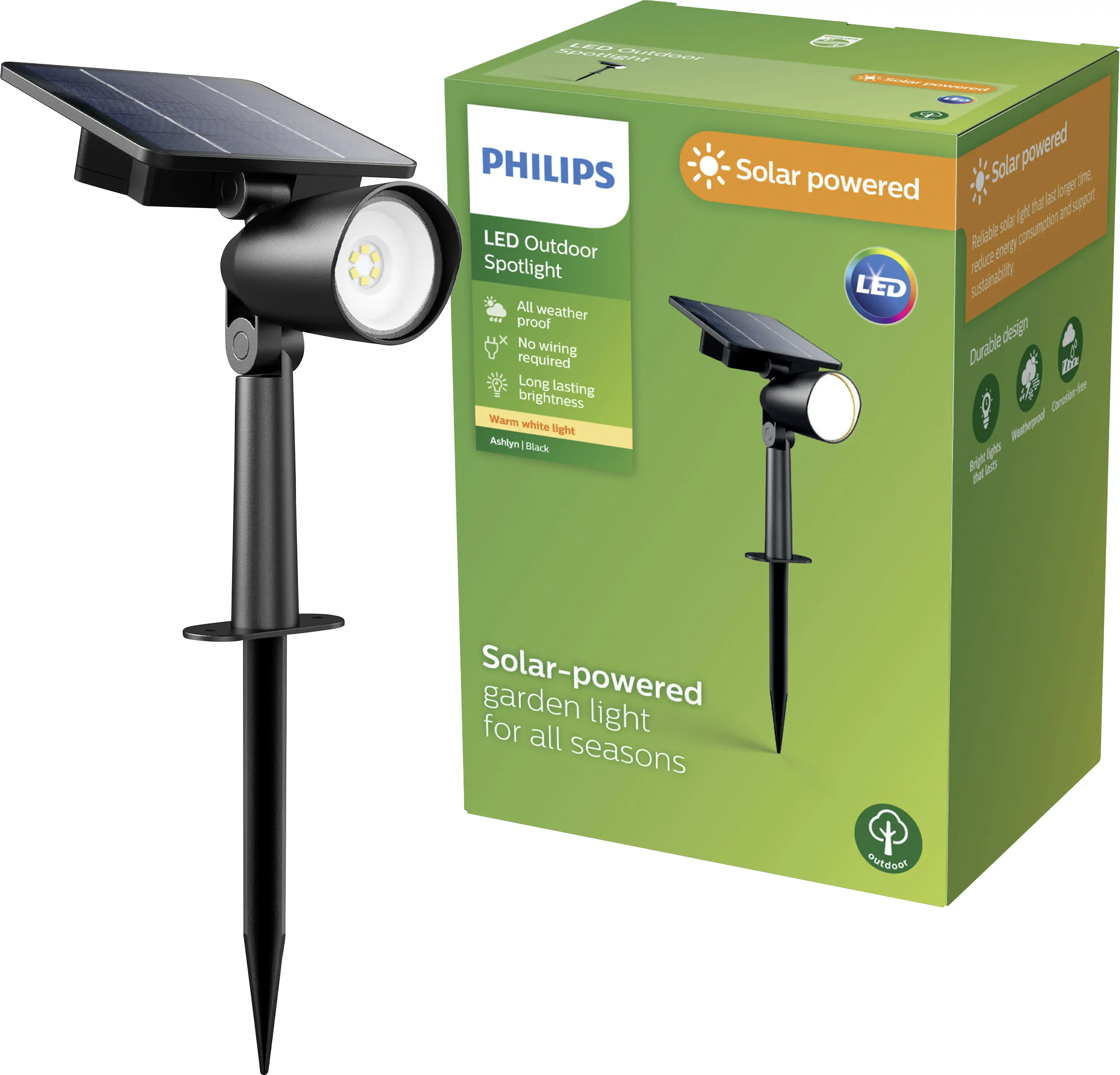 Солнечный светильник Philips LED Ashlyn 929004632501 1,4 Вт 150 лм IP44