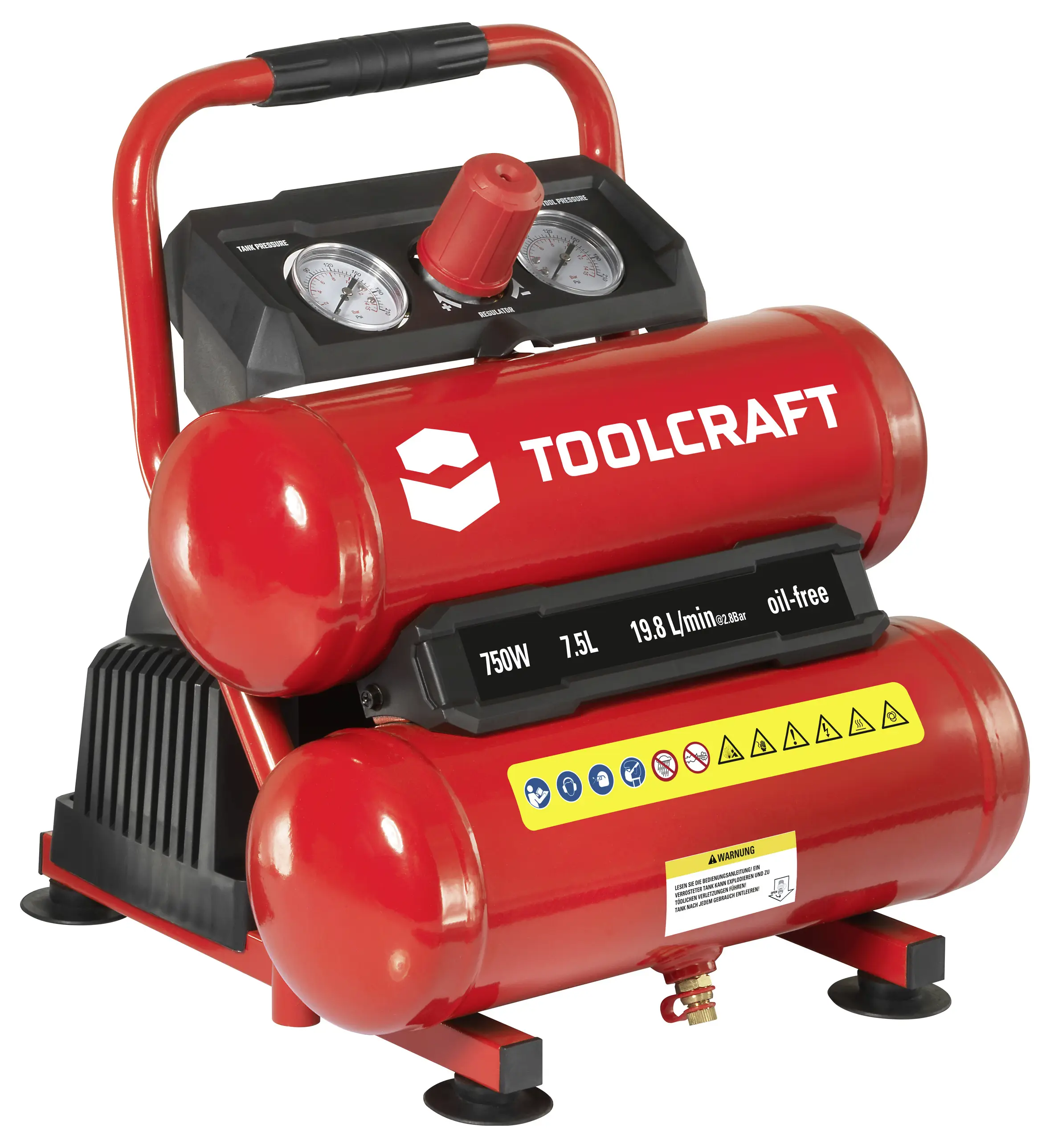 Воздушный компрессор TOOLCRAFT 8 бар