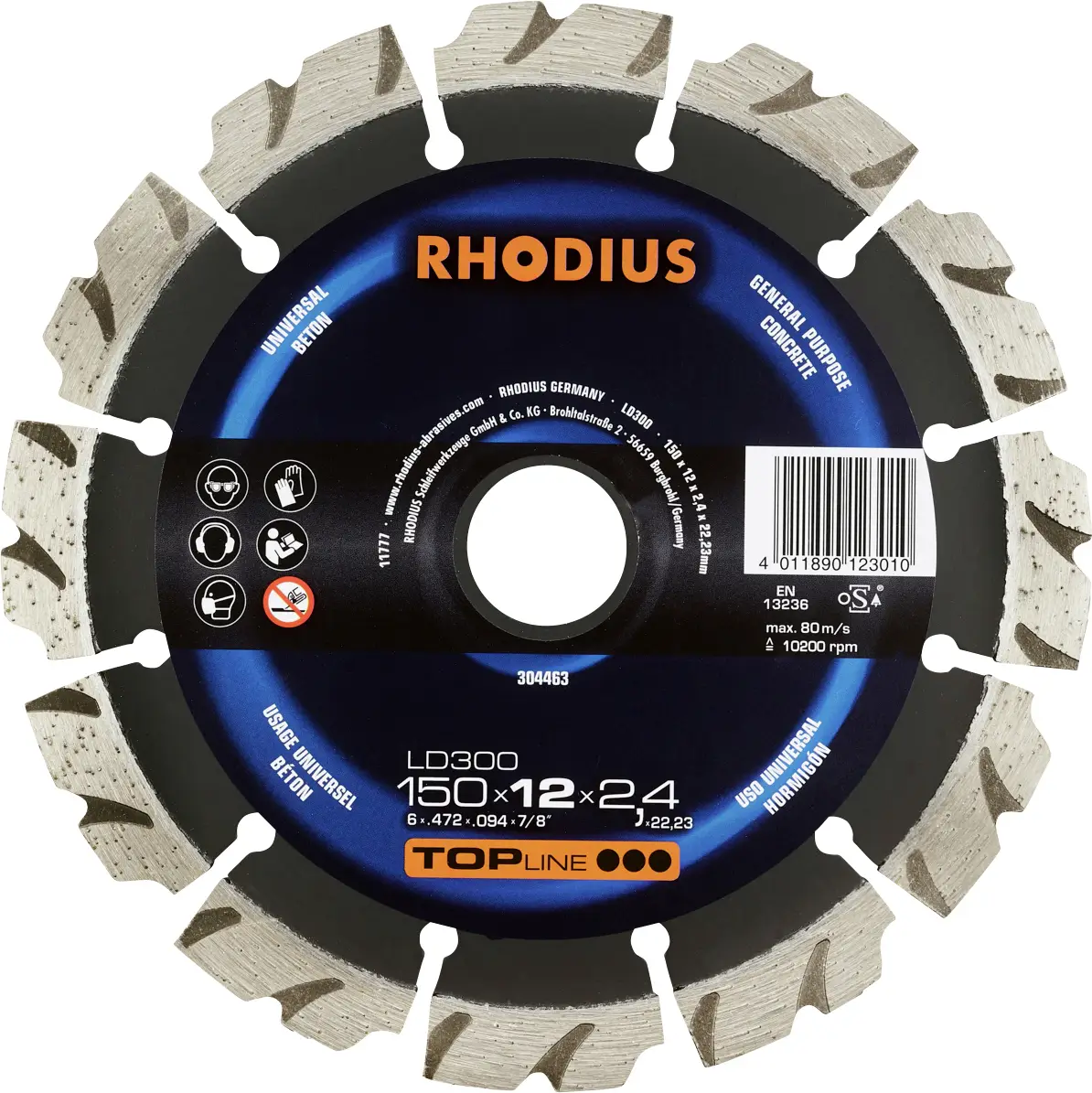 Алмазный отрезной диск Rhodius 304463 150 мм 1 шт.