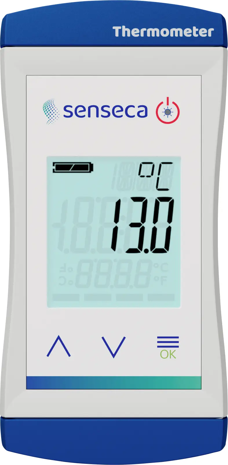Термометр K-типа Senseca ECO 130-E1.5-SET 487043, диапазон температур от -65 до 40 °C.