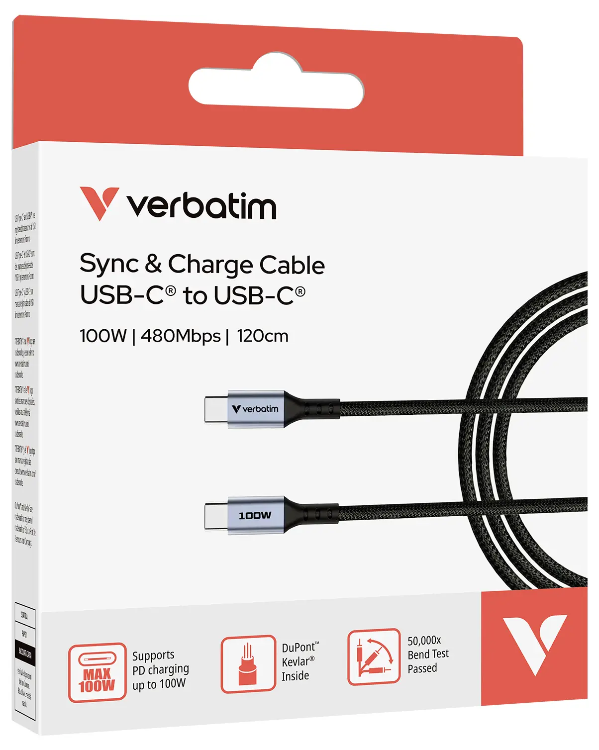 Кабель Verbatim Sync & Charge 31846, USB-C®, 1,2 м