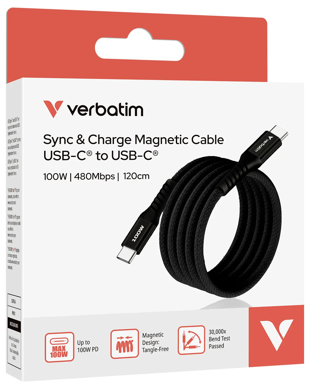 Кабель Verbatim Sync & Charge 31863, USB-C®, 1,2 м