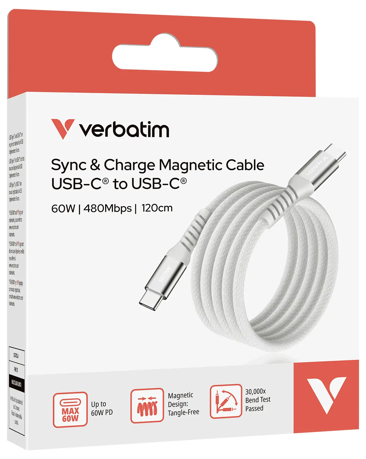 Кабель Verbatim Sync & Charge 31850, USB-C®, 1,2 м