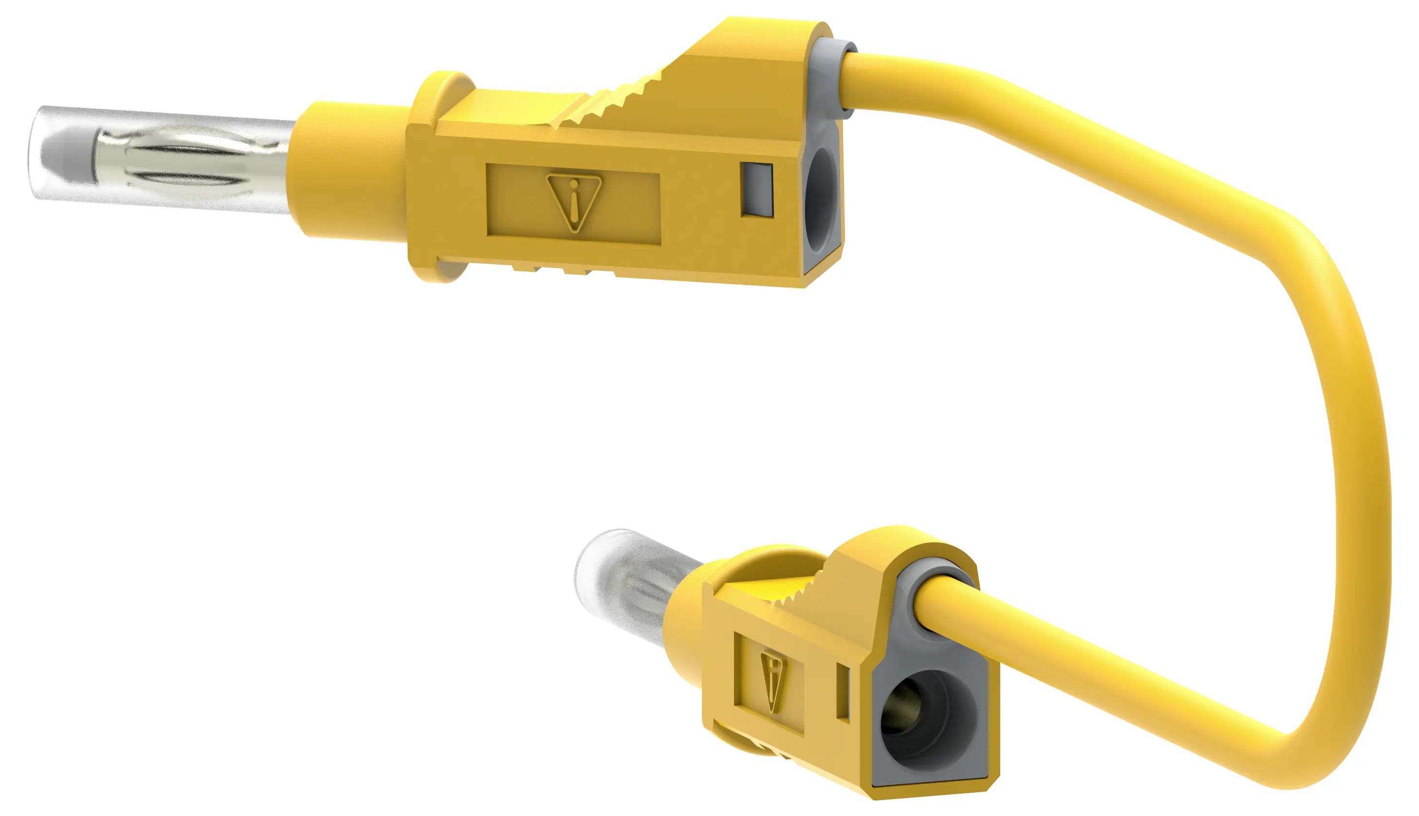 Измерительные щупы Electro PJP 2212/600V-CD1-25J, штекерный банановый разъем 4 мм, длина 25 см, желтый, 1 шт.