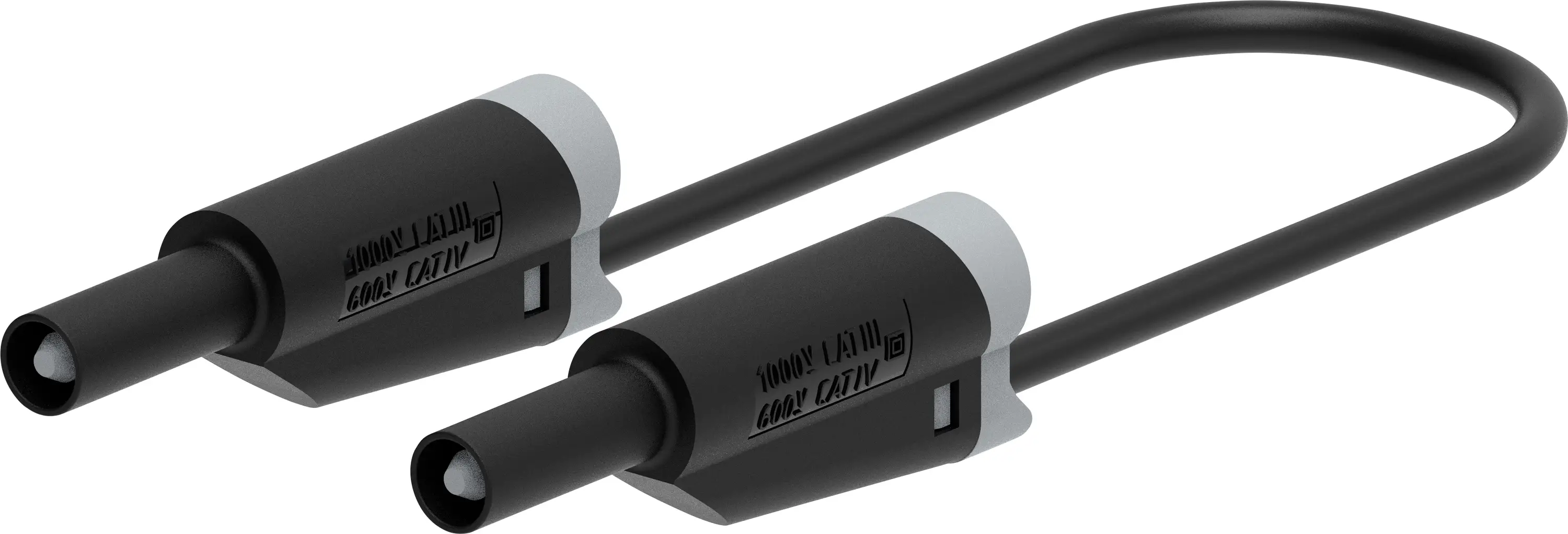 Измерительные щупы Electro PJP 2711-IEC-CD1-100N, штекер-банан, 4 мм, длина 1 м, черный, 1 шт.