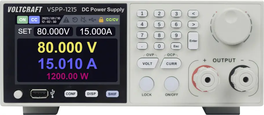 19-дюймовий регульований лабораторний блок живлення VOLTCRAFT VSPP-1215 0 - 150 0 - 20 A 1200 Вт