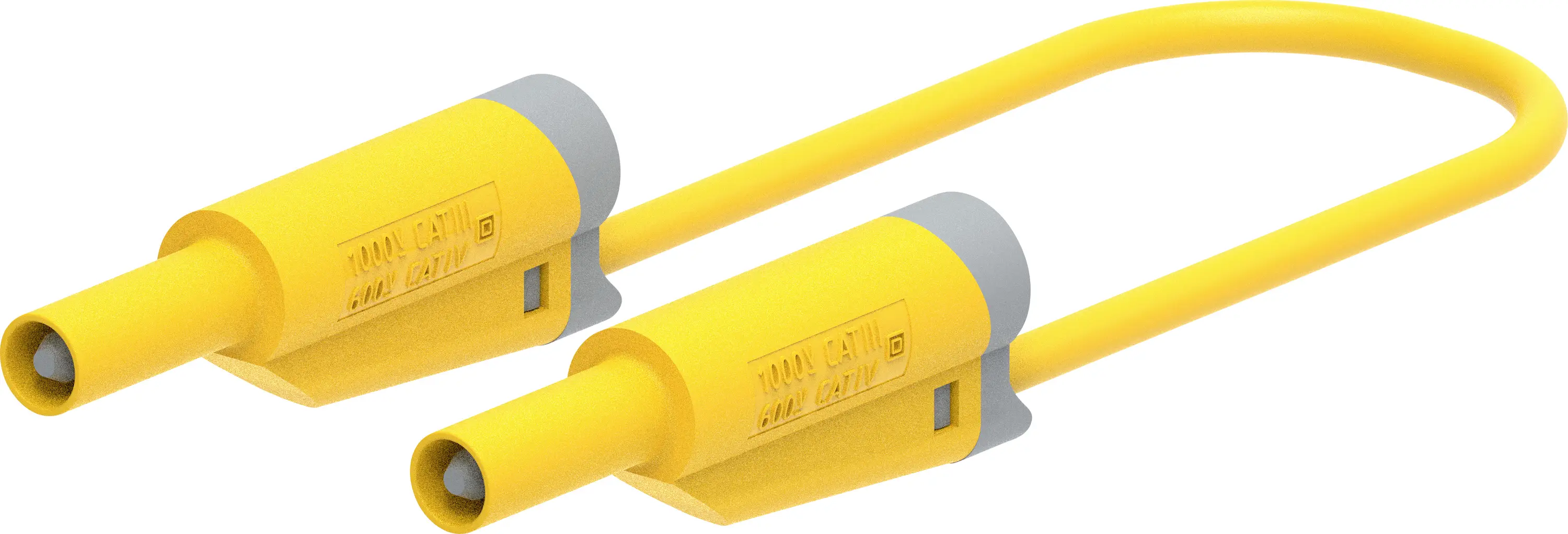 Измерительные щупы Electro PJP 2711-IEC-CD1-50J, штекер 4 мм, штекер-банан, штекер-банан, 50 см, желтый, 1 шт.