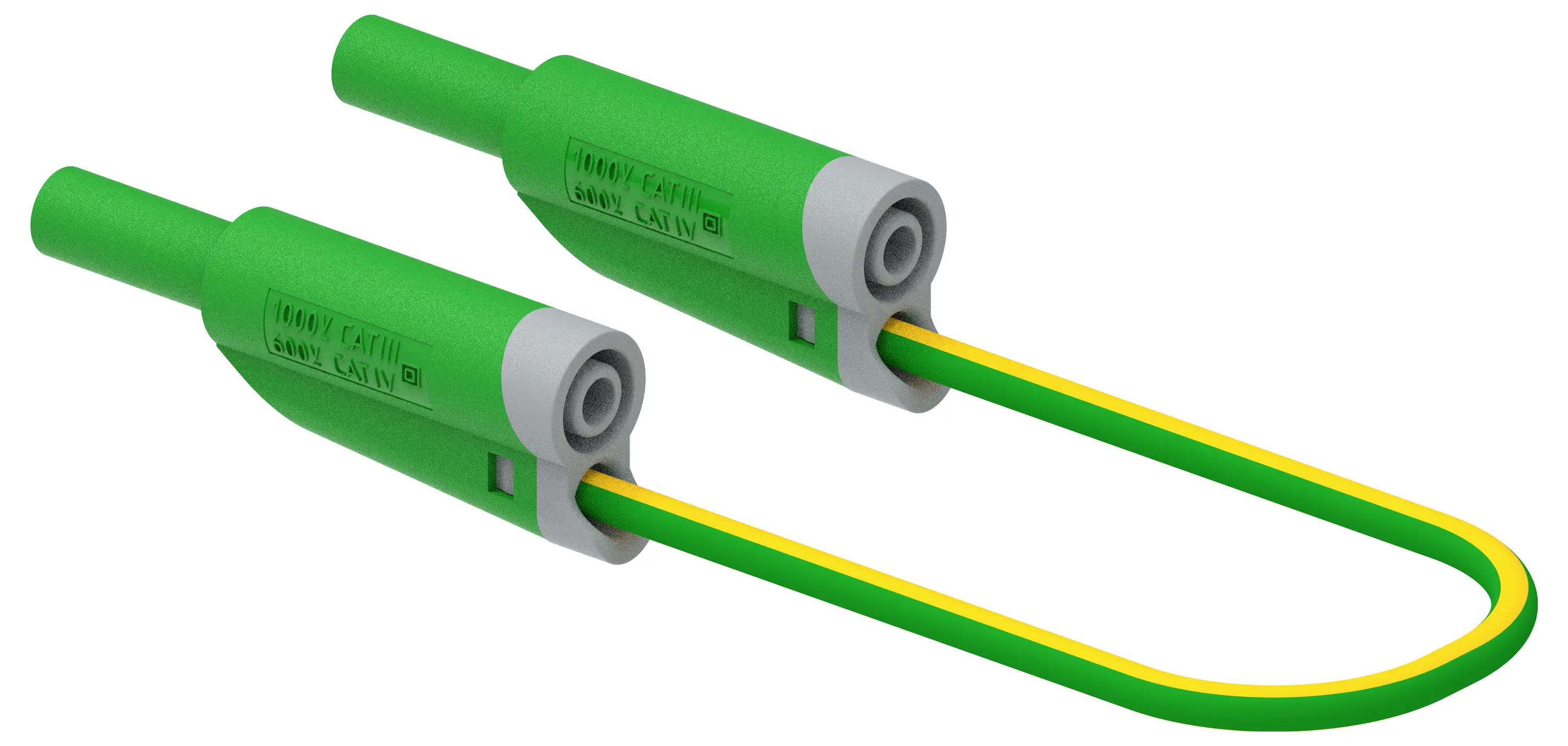 Измерительные щупы Electro PJP 2711-IEC-CD1-50V, штекер 4 мм, штекер-банан, штекер-банан, 50 см, зеленые, 1 шт.