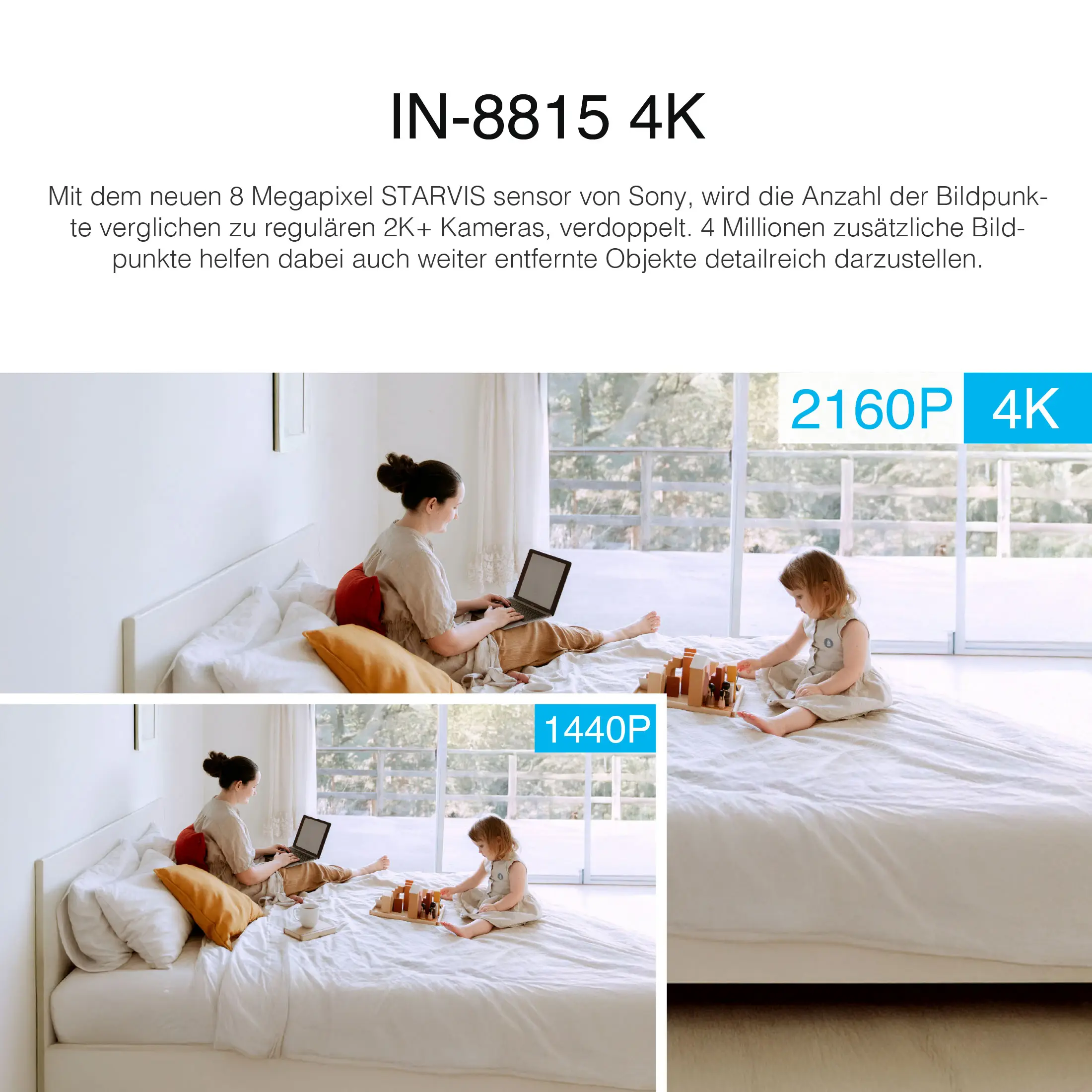 IP-камера наблюдения INSTAR IN-8815 4K POE/WLAN schwarz 18005 WLAN