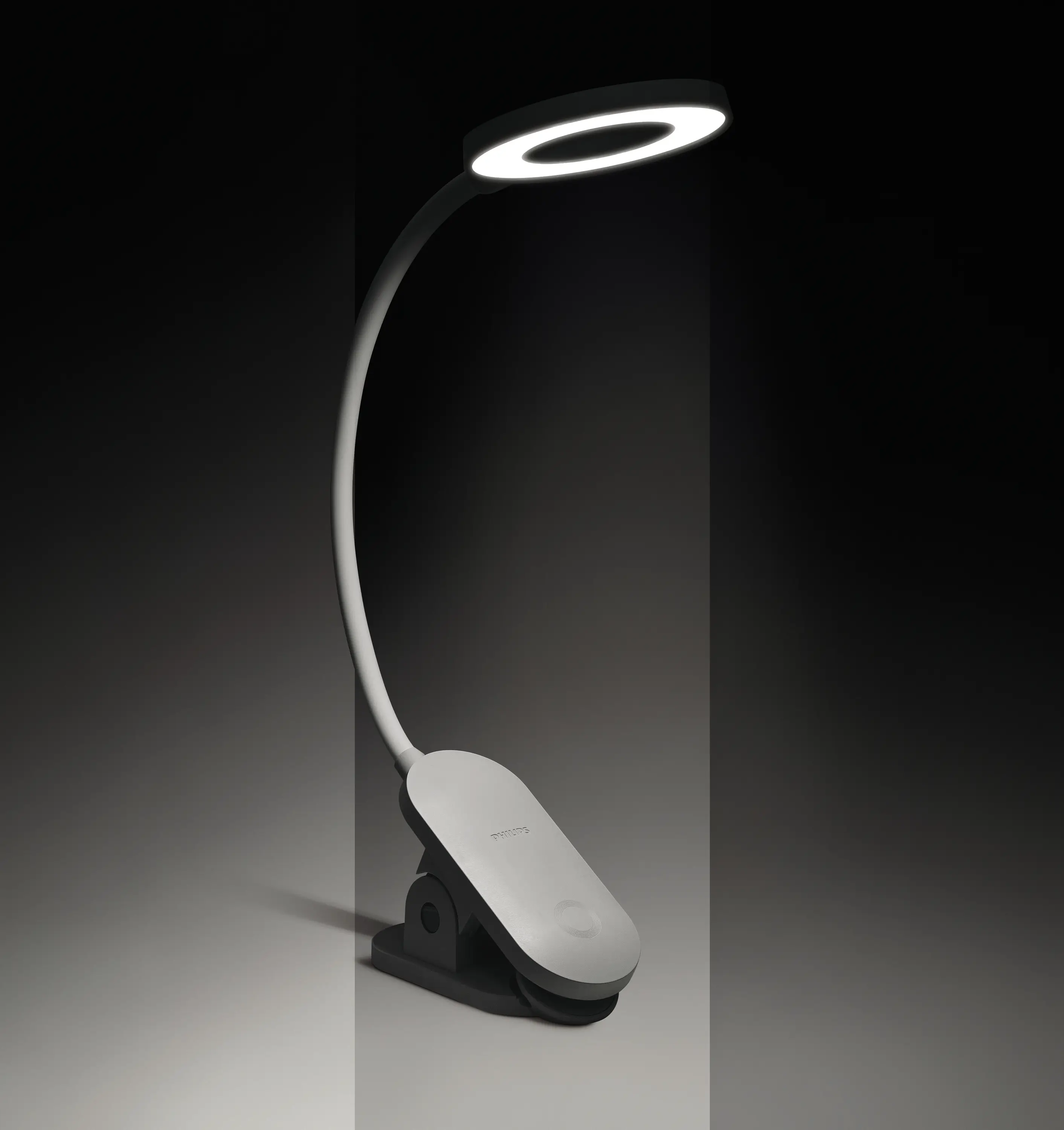 Philips LED Forys Clip DSK206 8720169194397 Світлодіодна настільна лампа на батарейках, вбудована 5 Вт, біла