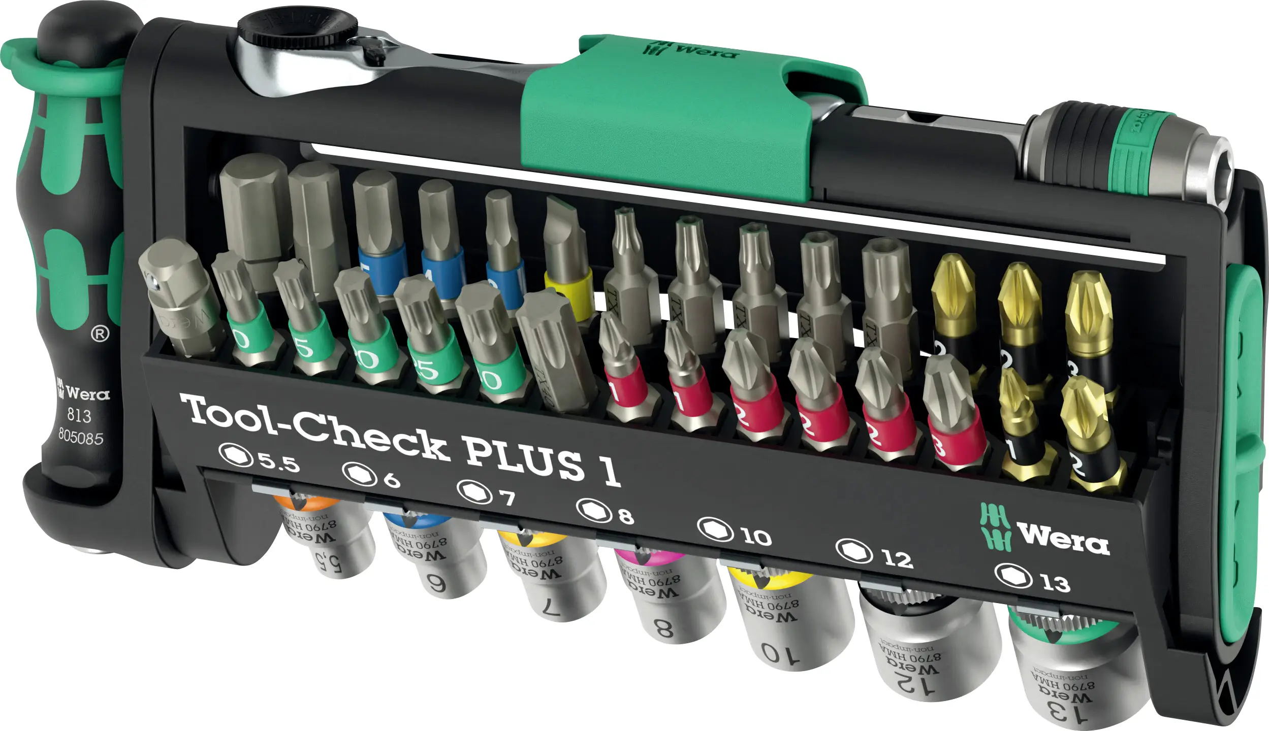 Набор бит Wera Tool-Check PLUS 1 05049055001 (1 шт.): шлиц, Phillips, Pozidriv, внутренний шестигранник, внутренний TORX, TORX BO
