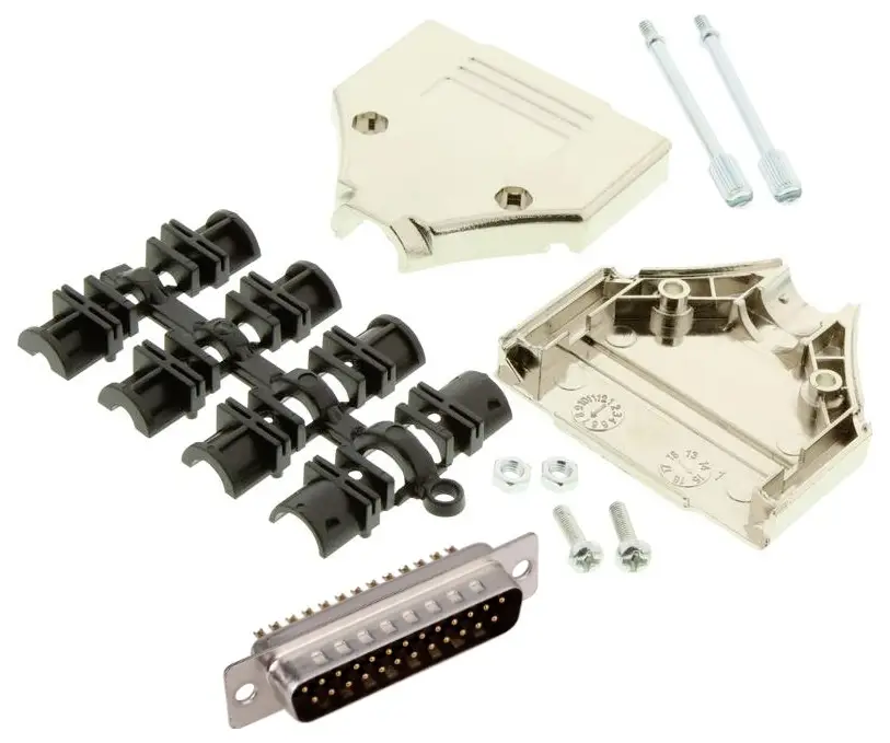 Роз'єми MH Connectors MHDTPK25-DM25P-K Комплект роз'ємів D-Sub чоловічі 180° Кількість контактів: 25 чашка для паяння 1 шт.