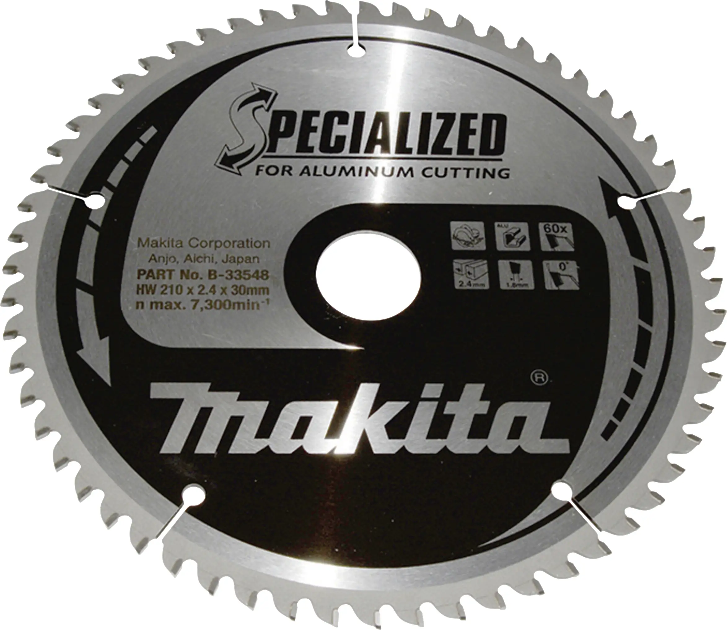 Диск для резки Makita B-33548 SPECIALIZED 210 x 30 x 2,4 мм, 1 шт.