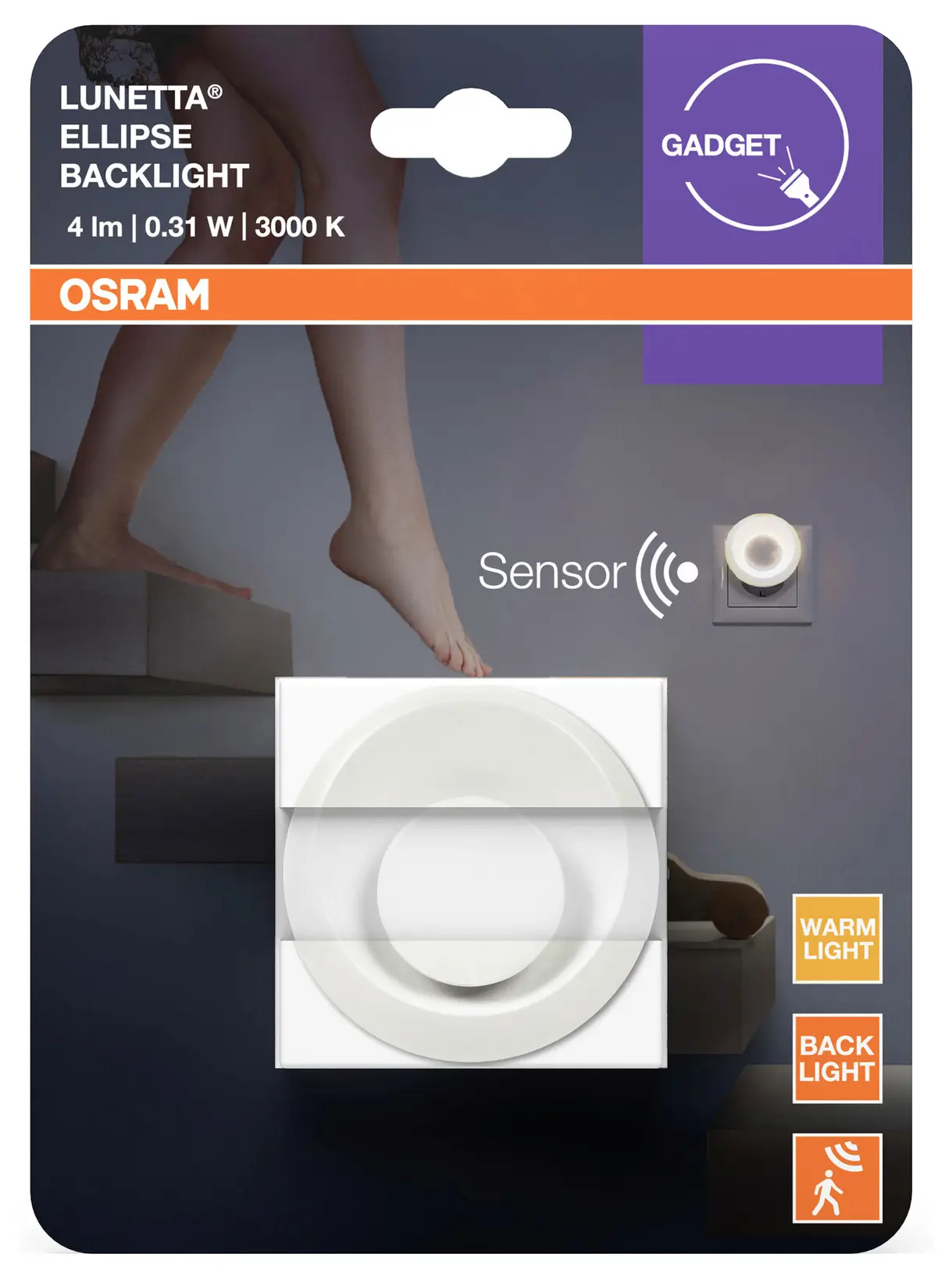 Настенный светильник OSRAM HOMELIGHTING LUNETTA BACKLIGHT ELLIPSE 830 Белый 4099854444333 0,31 Вт белый