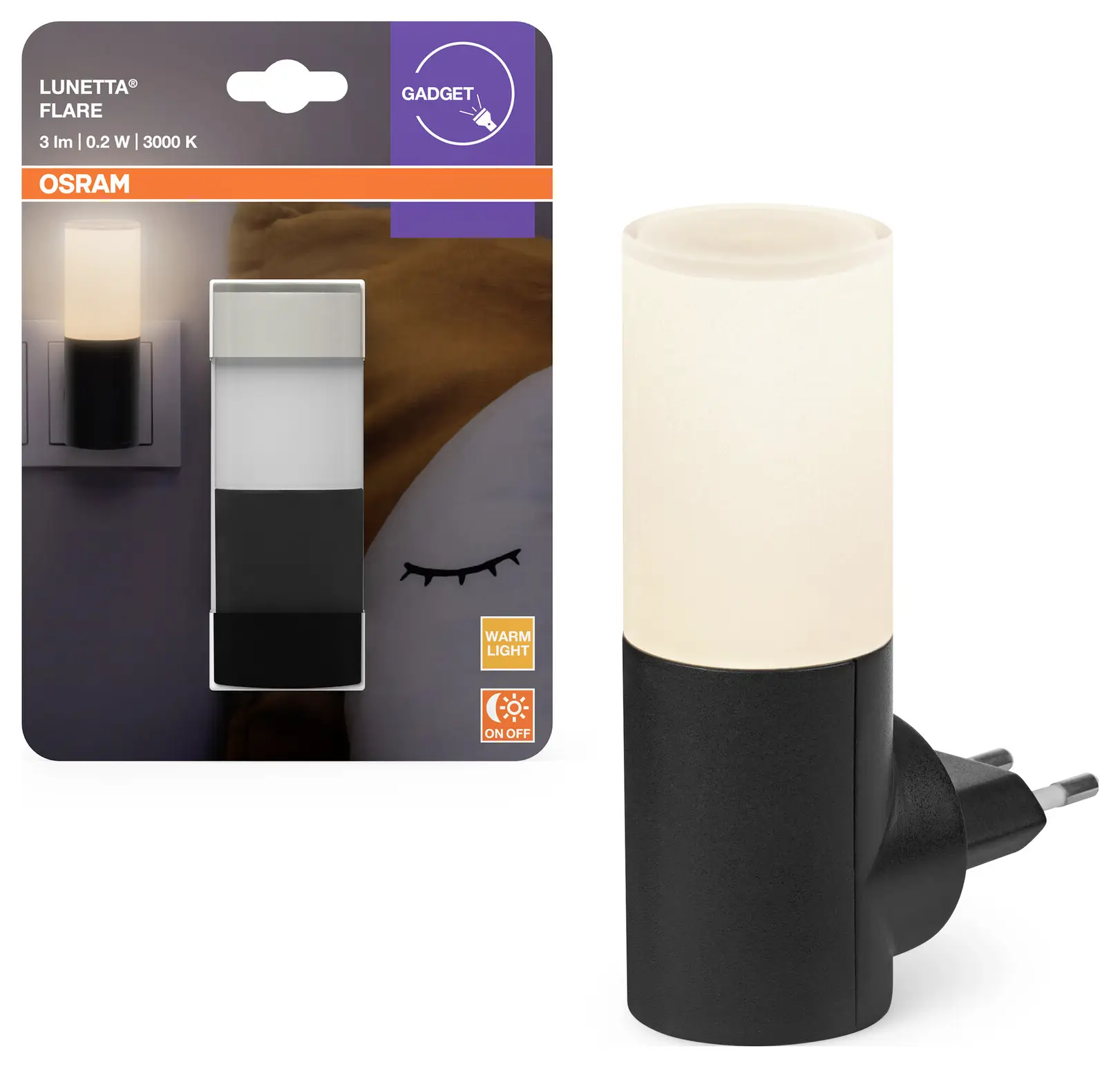 Настенный светильник OSRAM HOMELIGHTING LUNETTA FLARE 830 Black 4099854444418 0,20 Вт черный