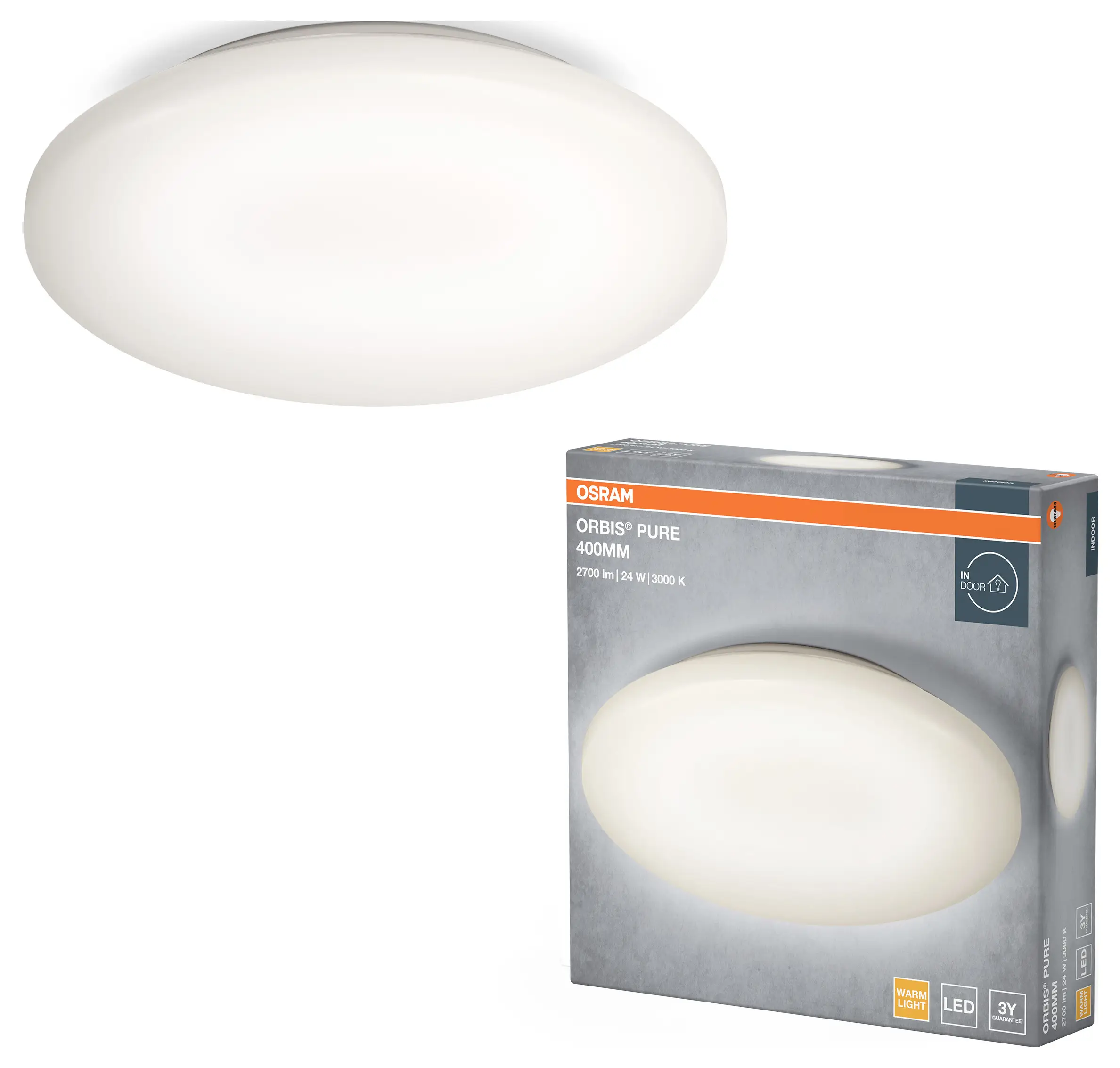 Настінний світильник OSRAM HOMELIGHTING Orbis Pure 400 мм 24 Вт для вулиці 4099854450044 24.00 Вт IP20