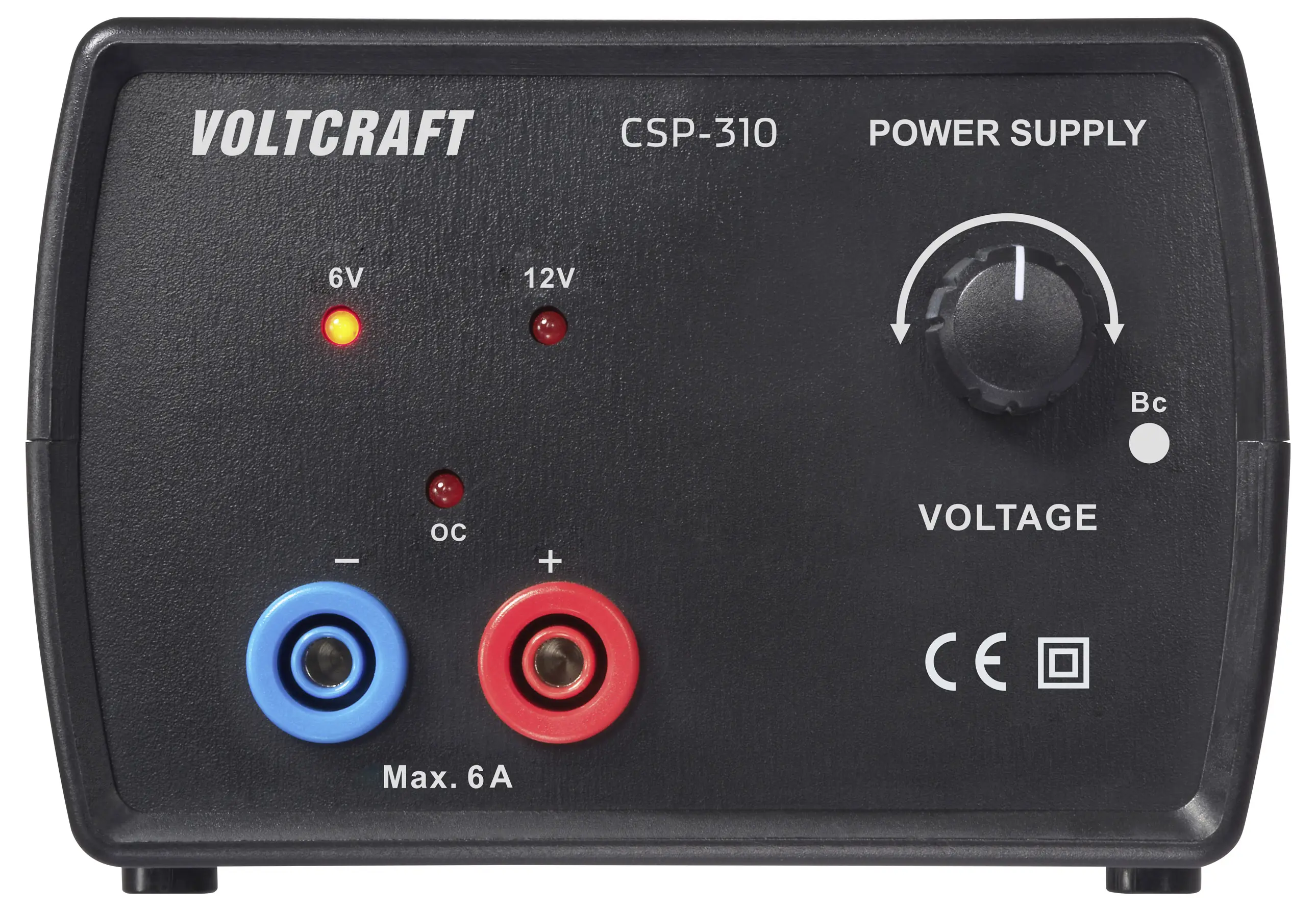 VOLTCRAFT CSP-310 Регульований лабораторний блок живлення 6 В/DC, 12 В/DC 2 - 6 A 72 Вт Живлення від мережі та від батарейок Кільк