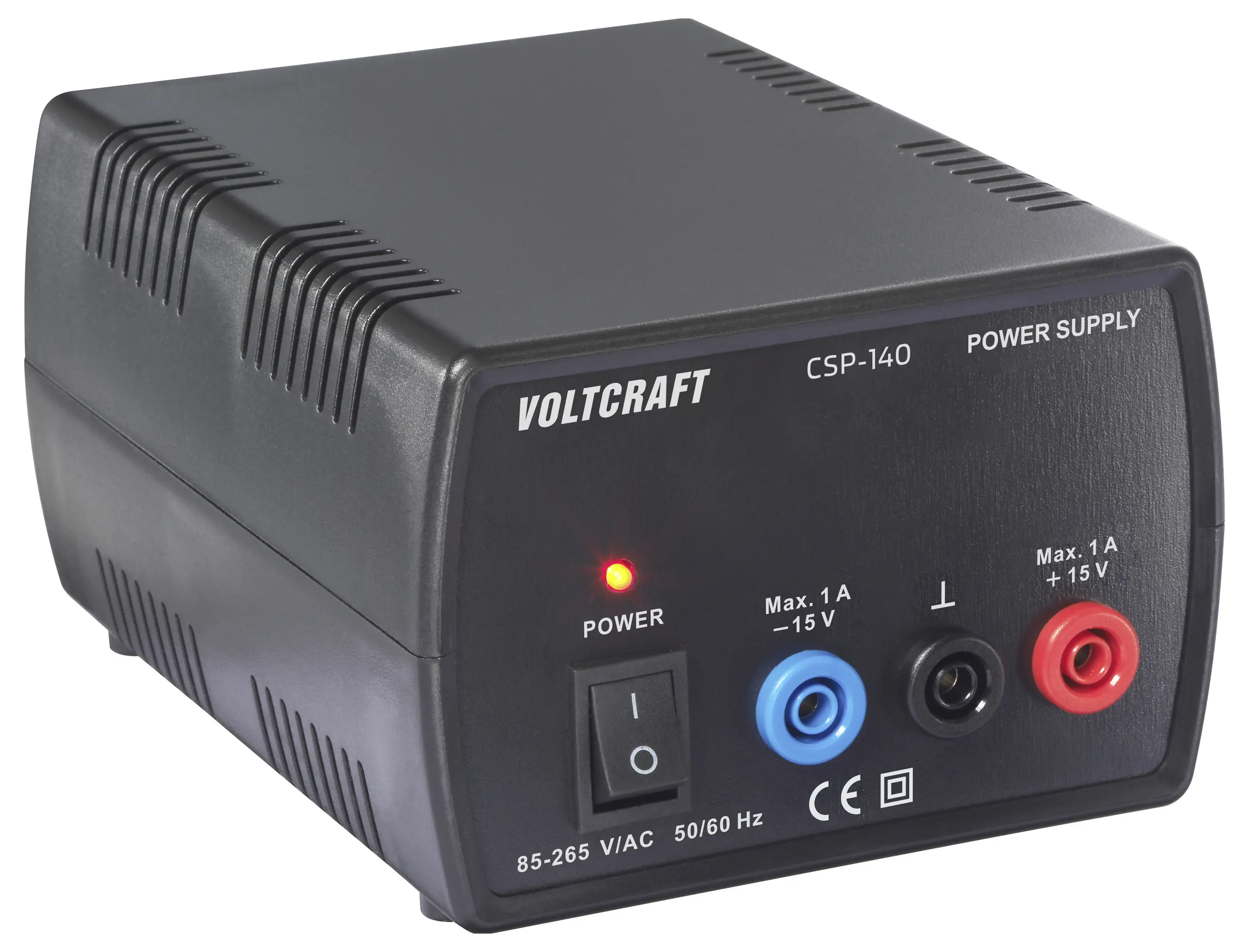 Лабораторний блок живлення VOLTCRAFT CSP-140, постійна напруга, симетричний 15 В (макс.); 1 А (макс.); 30 Вт; кількість виходів 1