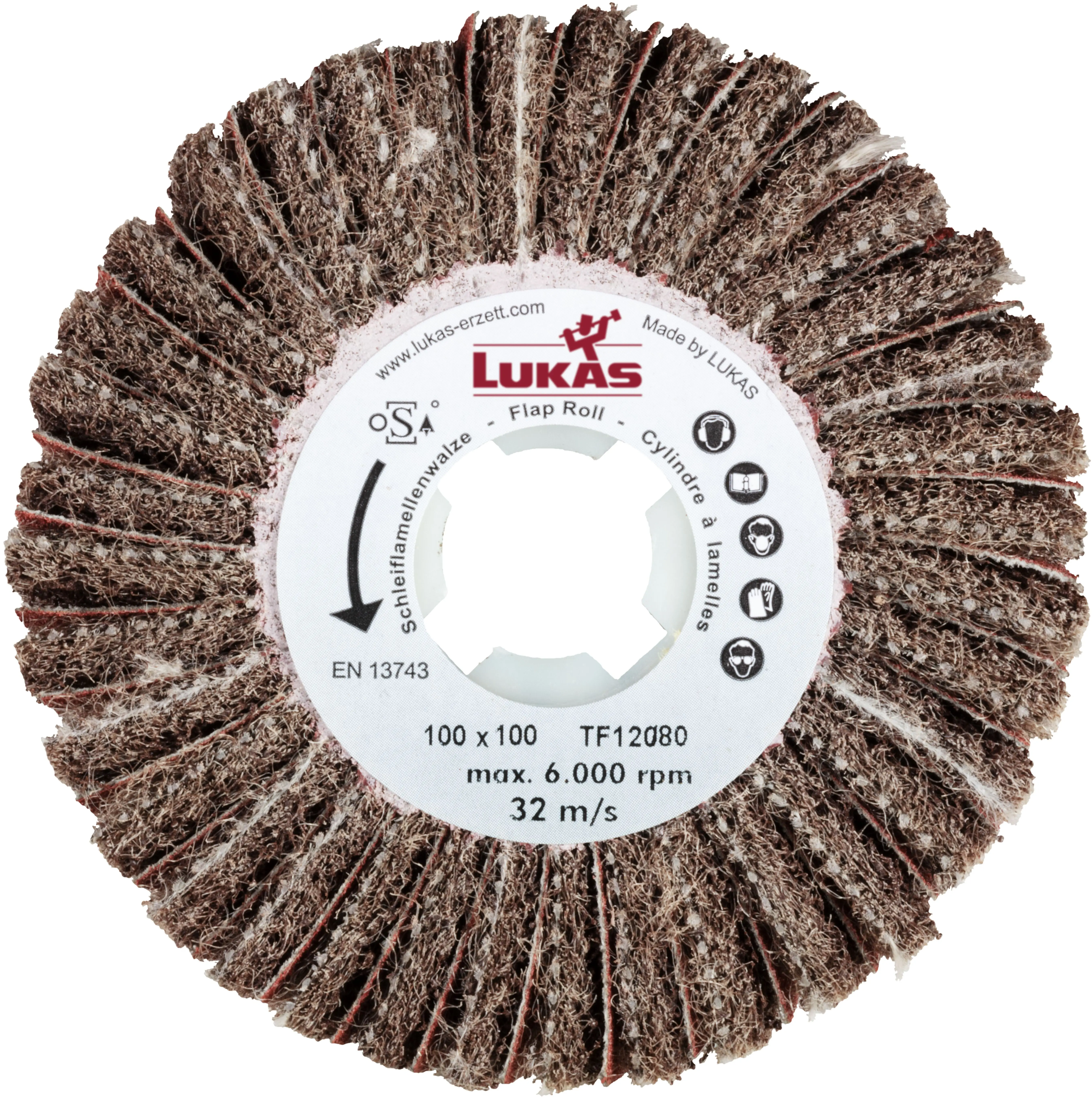 LUKAS-ERZETT A22881001000104 Шлифовальный валик LWM 100100 B.19 A 104/80 Диаметр 100 мм 1 шт.