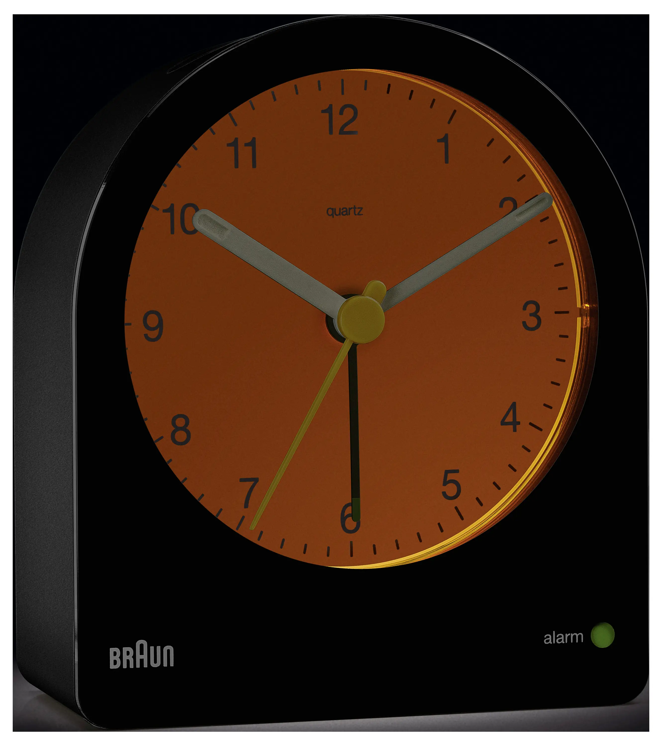 Будильник Braun Braun BC22, Quarzwecker, Rund, Schwarz, Gelb, 12 год, Літо, Аналог BC22, чорний