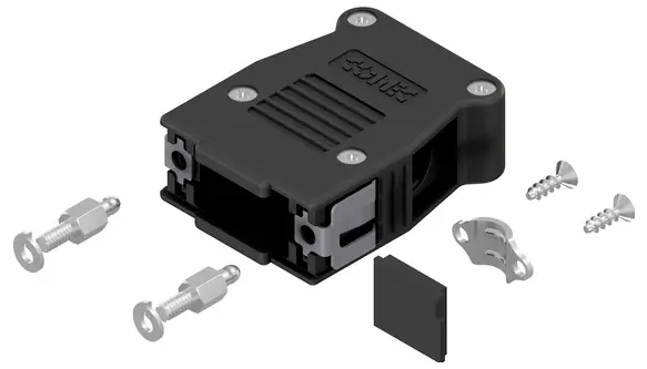 Корпус роз'єму D-SUB Conec SnapLock 16-003250E Кількість контактів: 9 пластик 90°, 180° чорний 1 шт.