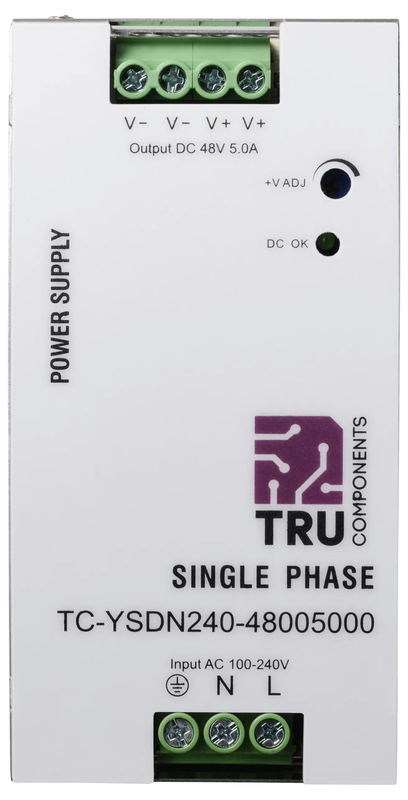 Блок питания TRU COMPONENTS TC-13807996 для DIN-рейки, 48 В/постоянный ток, 5 А, 240 Вт. Количество выходов: 1. Описание: 1 шт.