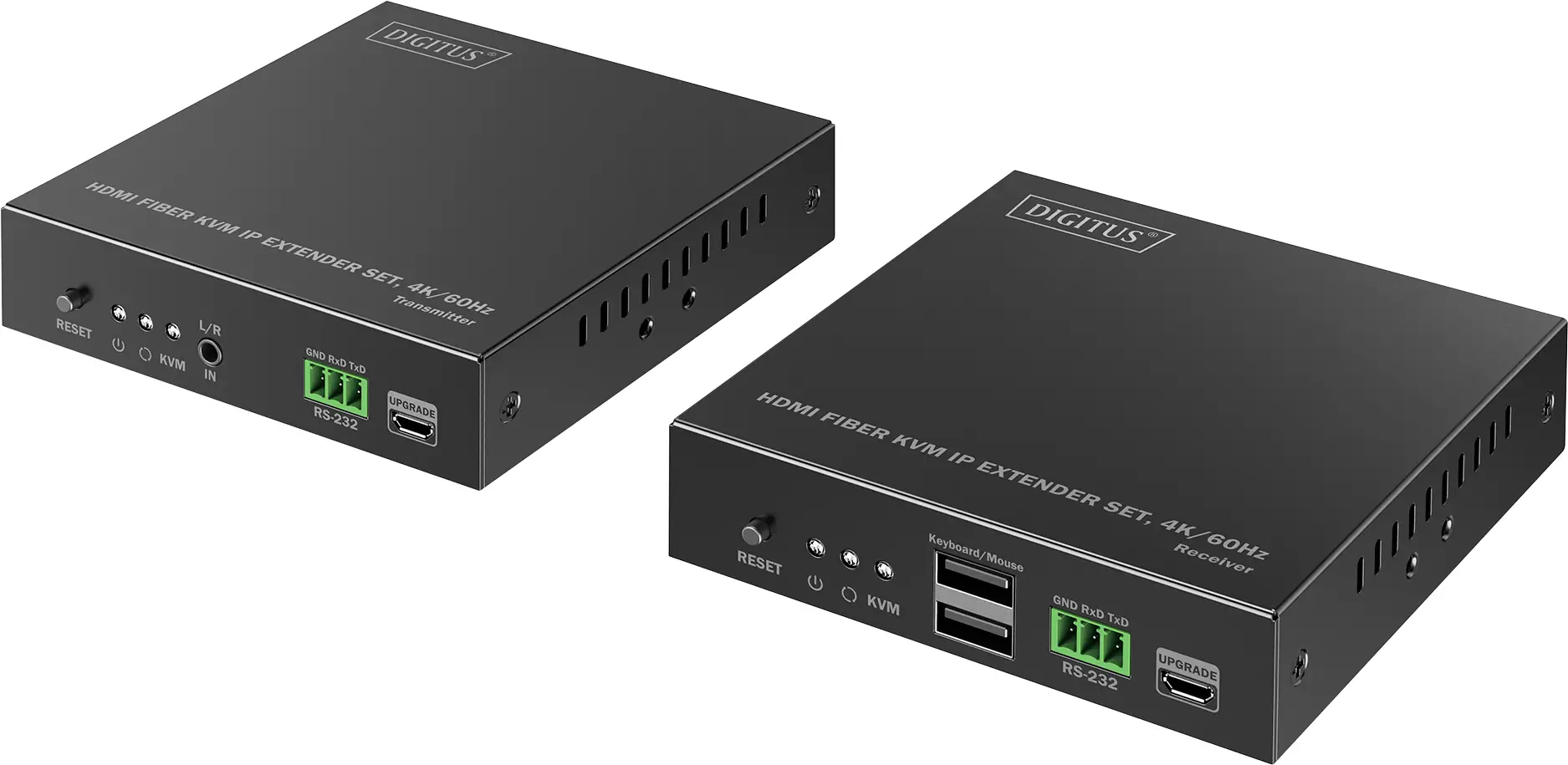 Digitus DS-55348 HDMI, HDMI® вход, HDMI® выход, SFP, USB, USB-A, USB 1.1, разъем питания, RS232, Micro USB, разъем для наушников (