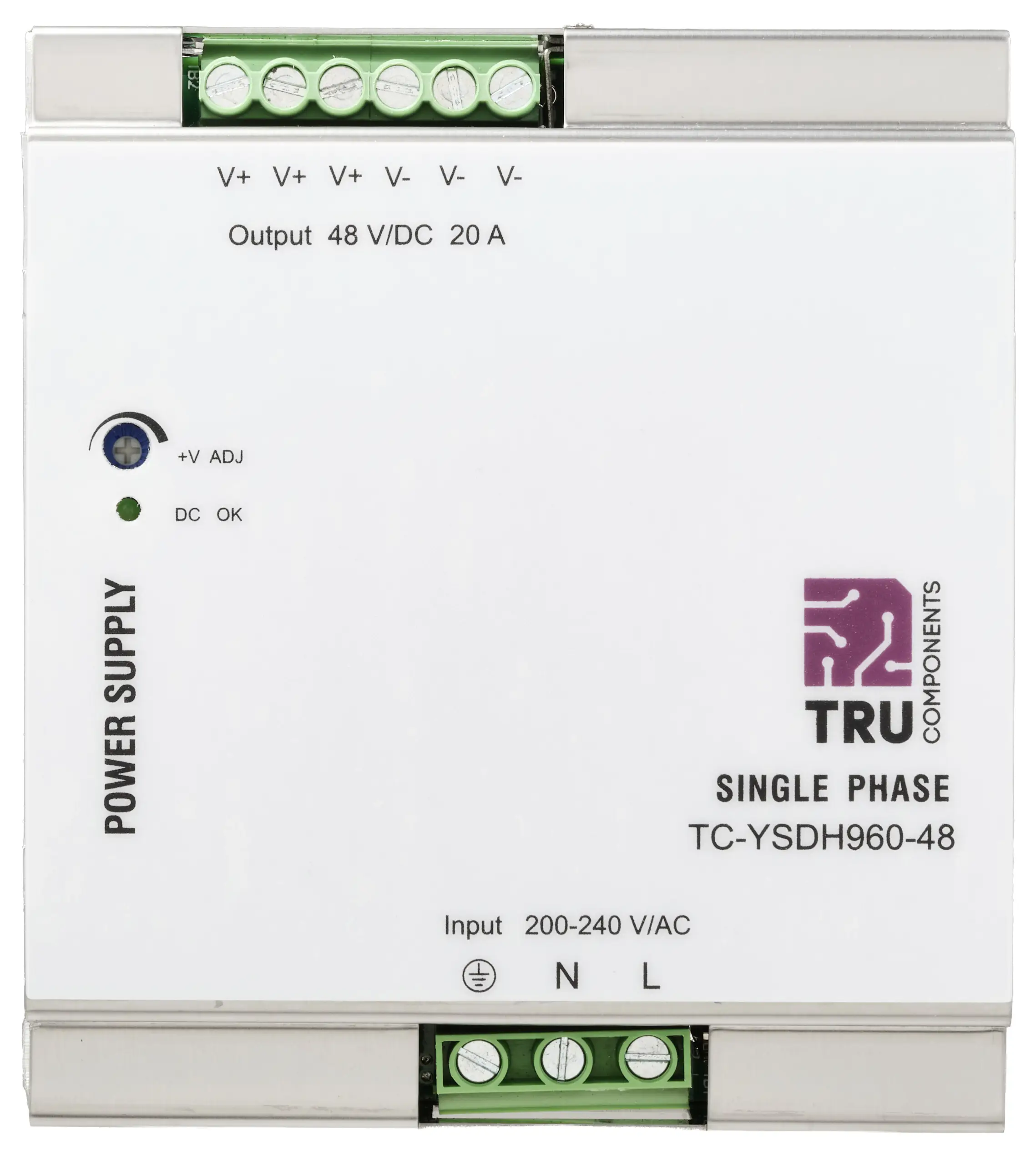 Блок живлення для DIN-рейки TRU COMPONENTS TC-13850172 48 В/DC 20 A 960 Вт Кількість виходів: 1 x Опис 1 шт.