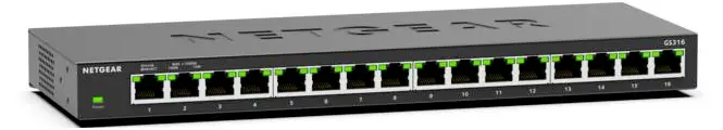 NETGEAR GS316-300EUS NETGEAR GS316v3 - Коммутатор - неуправляемый - 1 сетевой коммутатор