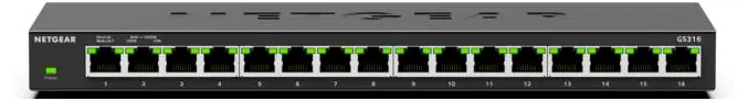 NETGEAR GS316-300EUS NETGEAR GS316v3 - Коммутатор - неуправляемый - 1 сетевой коммутатор