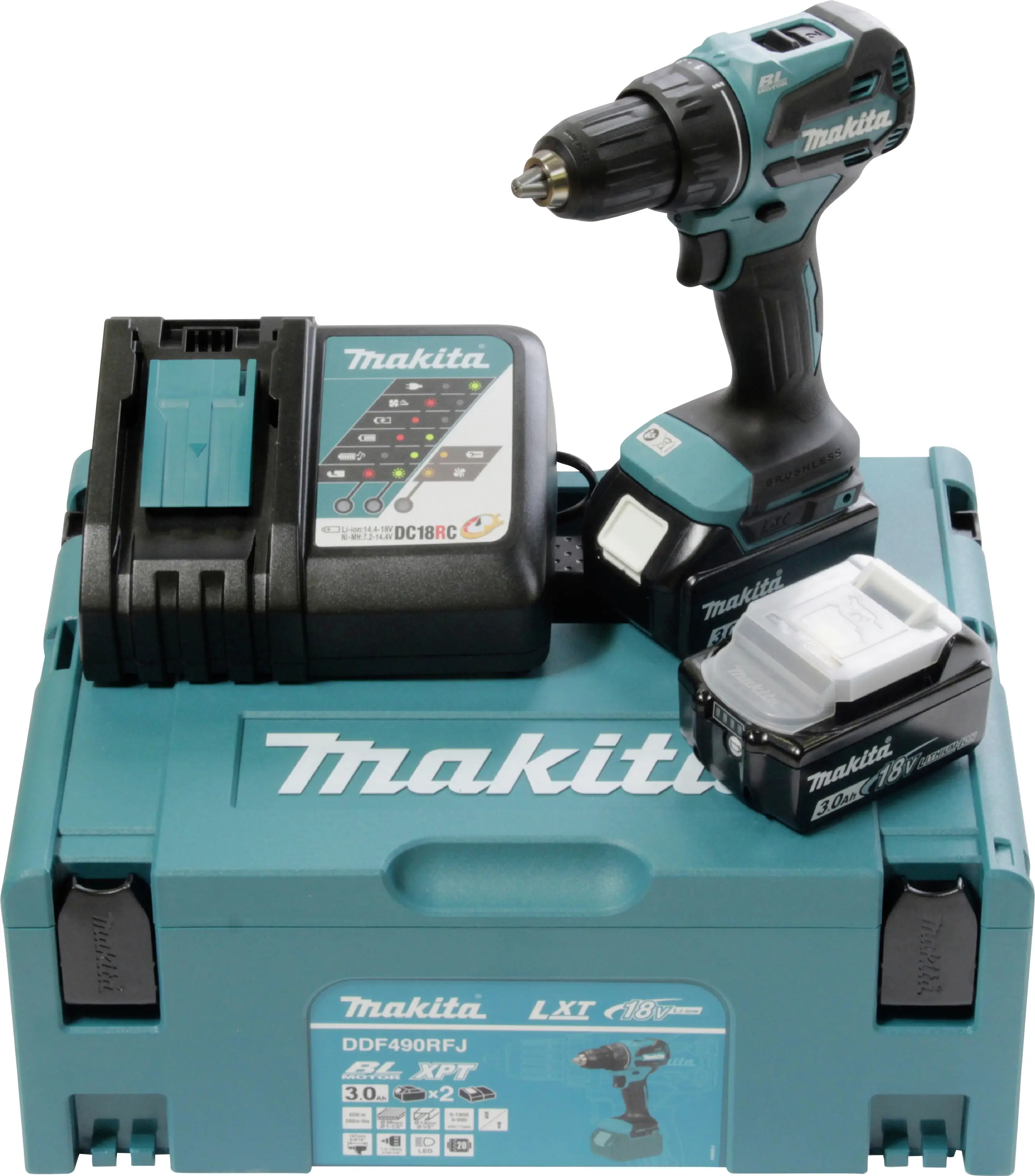 Аккумуляторная дрель-шуруповерт Makita DDF490RFJ DDF490RFJ 18 В 3 Ач