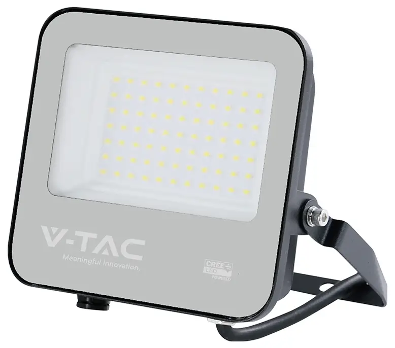 Уличный светодиодный прожектор V-TAC Faro LED SMD Chip CREE 50 Вт 135 лм/Вт, тонкий, 15 см, черный, 6500K, IP65, артикул 232176, к