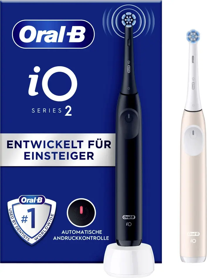 Электрическая звуковая зубная щетка Oral-B Braun Oral-B iO Series 2 Night Black/Calm Pink 62470, черная, розовая.