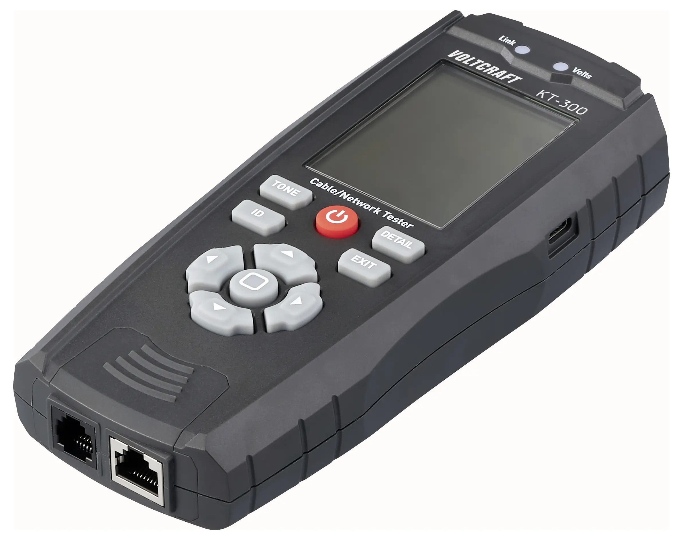 Кабельный тестер VOLTCRAFT KT-300 VC-17497100, трассировка проводов, идентификация, проверка целостности цепи.