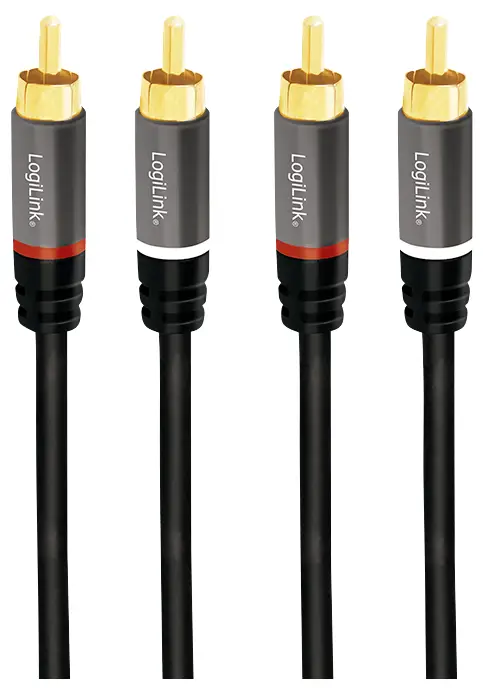 Аудіокабель LogiLink CA1203 CA1203, RCA/Cinch, 1,5 м