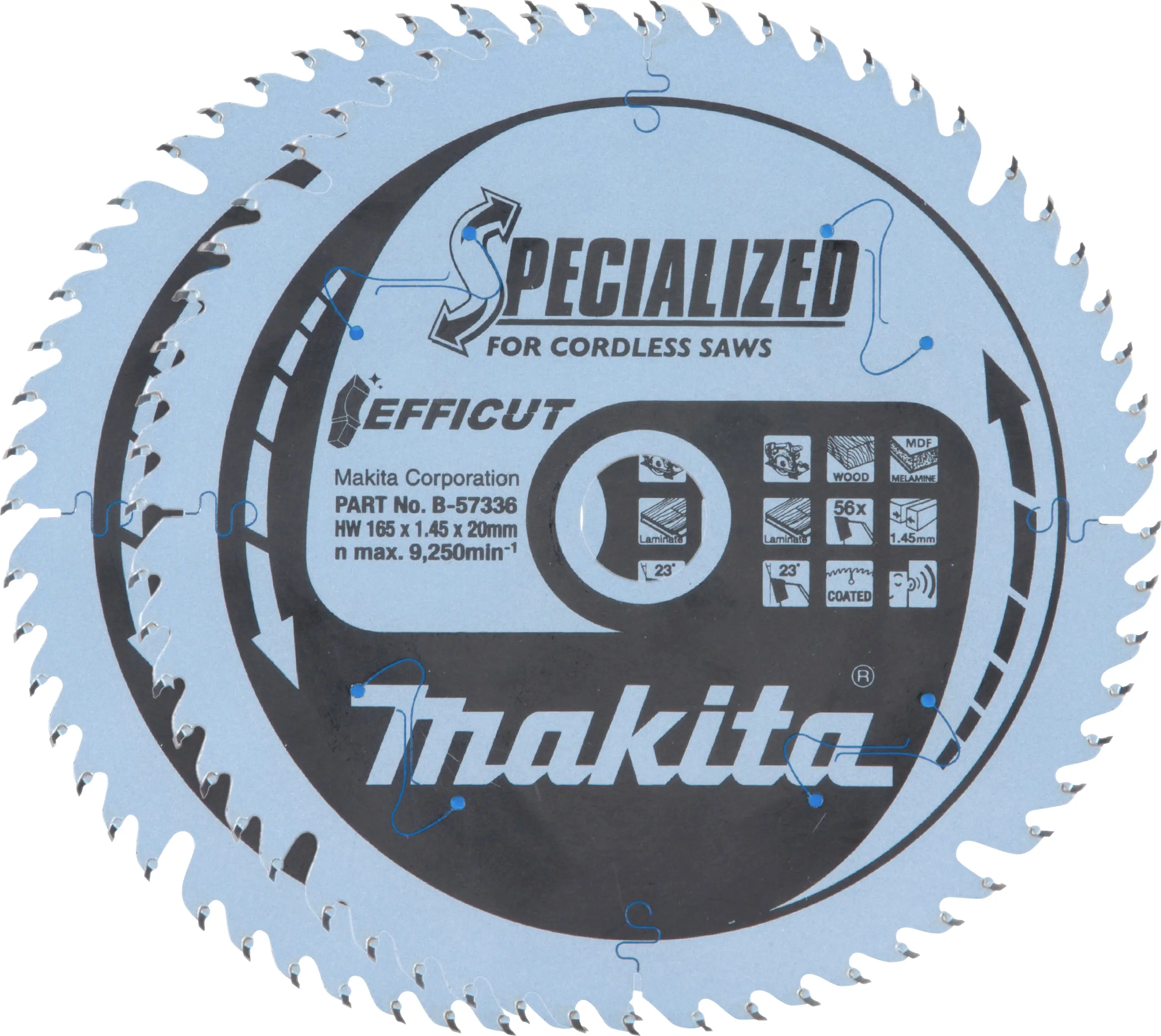 Набор отрезных дисков Makita 165 x 20 x 1,45 мм, 2 шт.