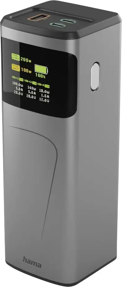 Зовнішній акумулятор Hama High Power Power Delivery 3.0 Li-Ion 24000 мАг, USB-C®, USB-A