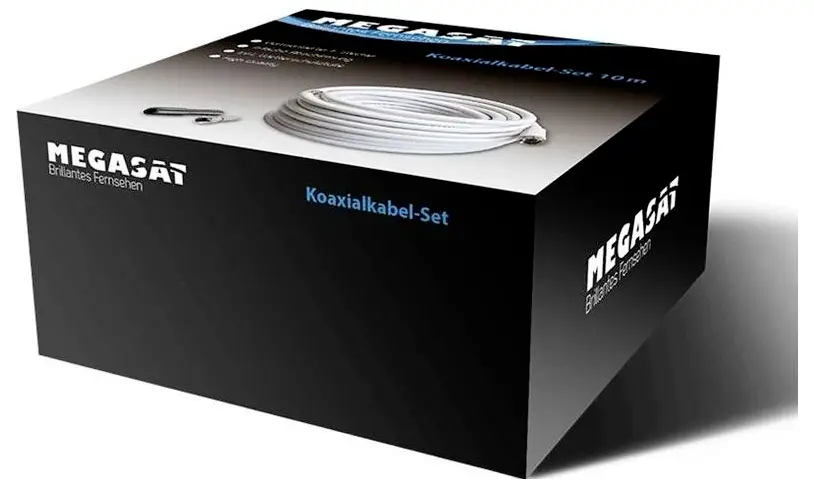 Коаксиальный кабель MegaSat 100146. Внешний диаметр: 7 мм. 110 дБ. Белый. Длина: 20 м.