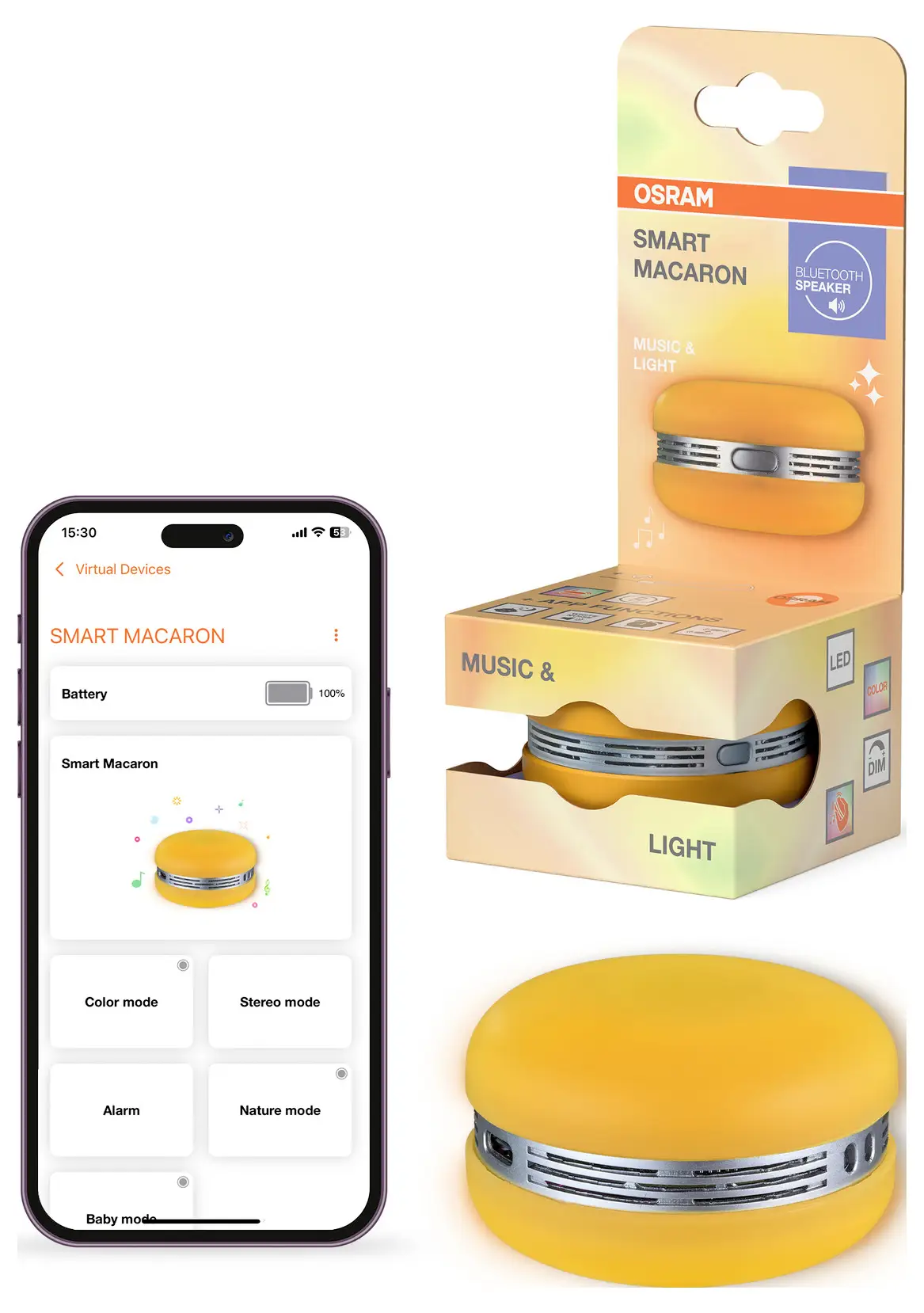 Беспроводная колонка OSRAM Bluetooth® желтого цвета