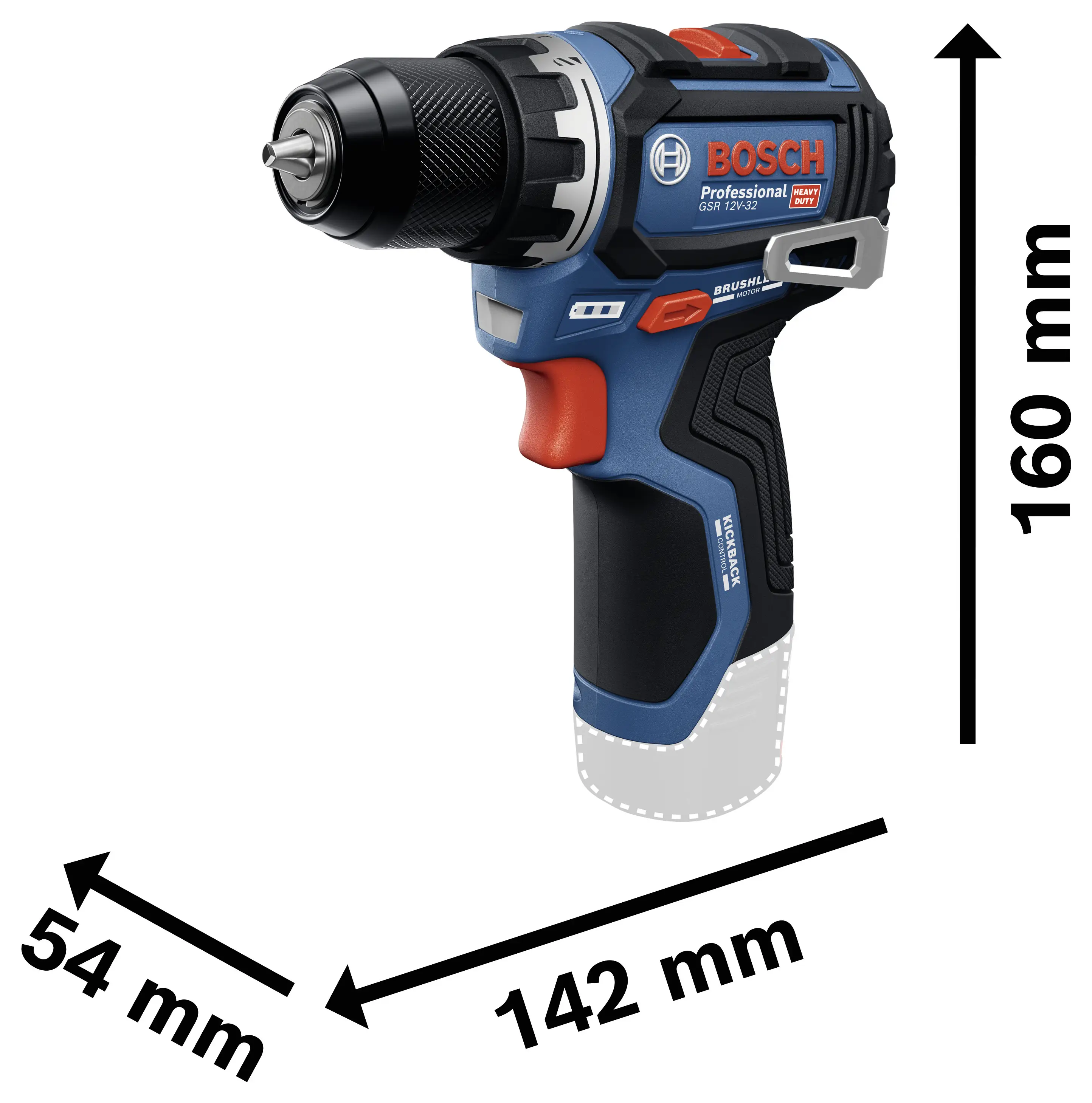 Акумуляторний шурупокрут Bosch Professional 0615A500CF 12 В 2 Аг безщітковий, з акумулятором, із зарядним пристроєм